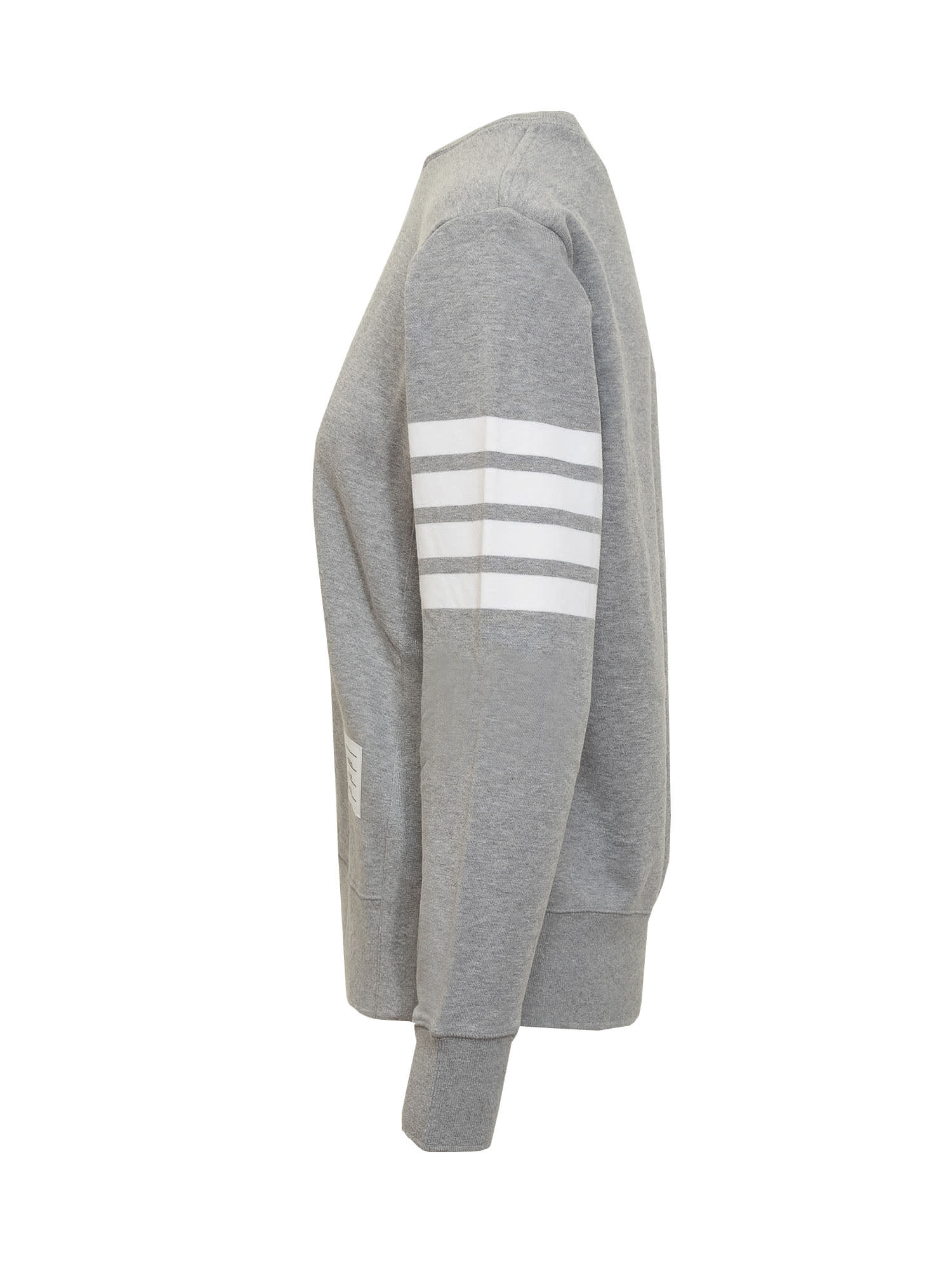 Shop Thom Browne 4-bar Sweatshirt In Light Grey