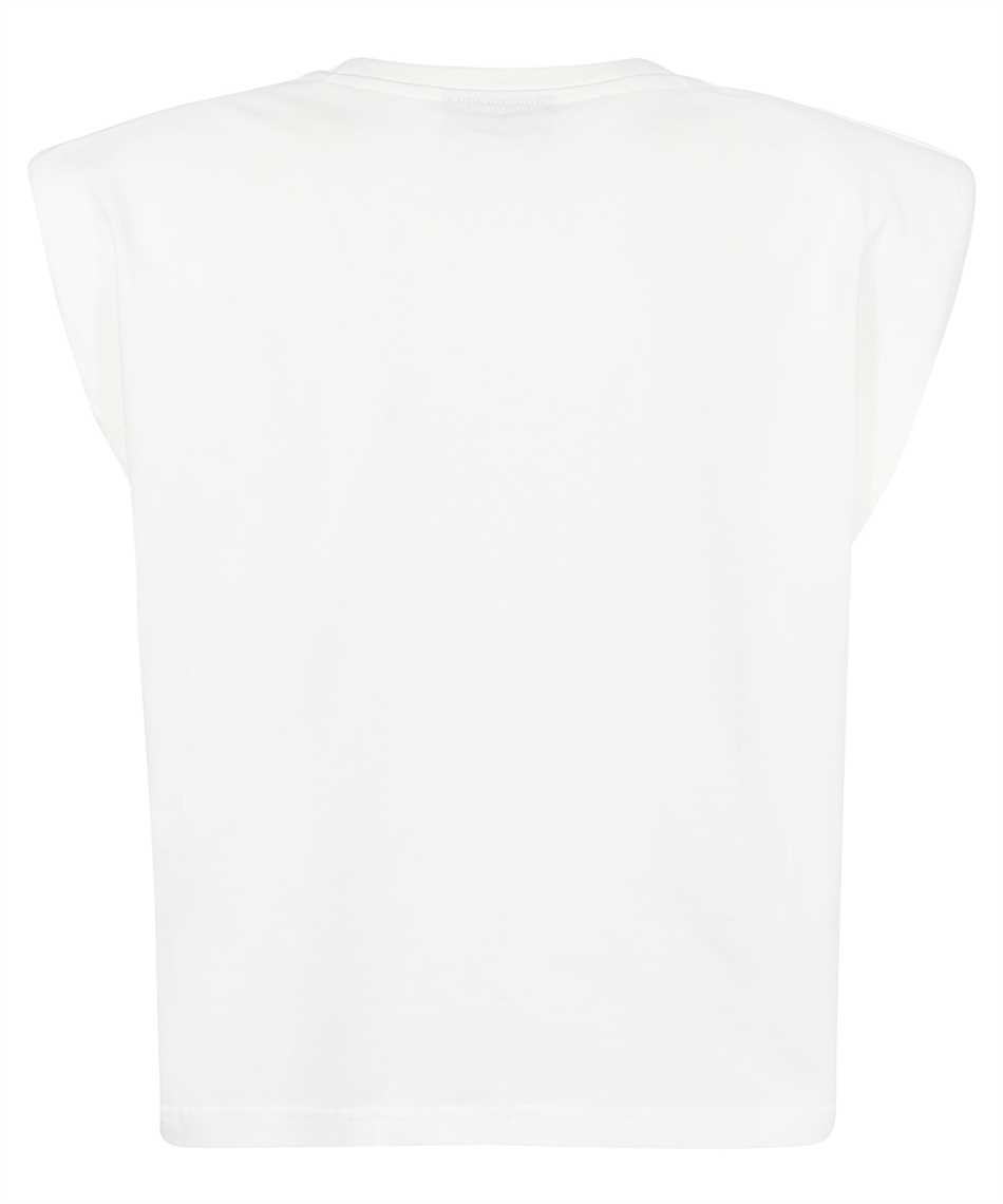 Vision Of Super Flame-print Shoulder-padded Top In White