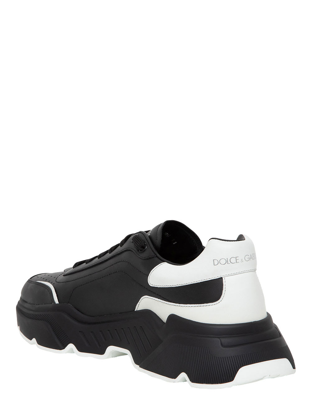 Shop Dolce & Gabbana Daymaster Black Leather Sneakers