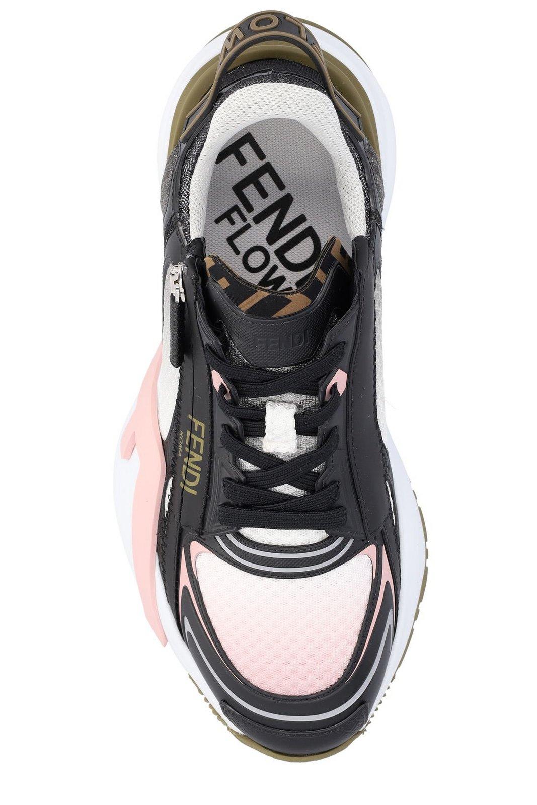 Shop Fendi Flow Low-top Sneakers In Nero