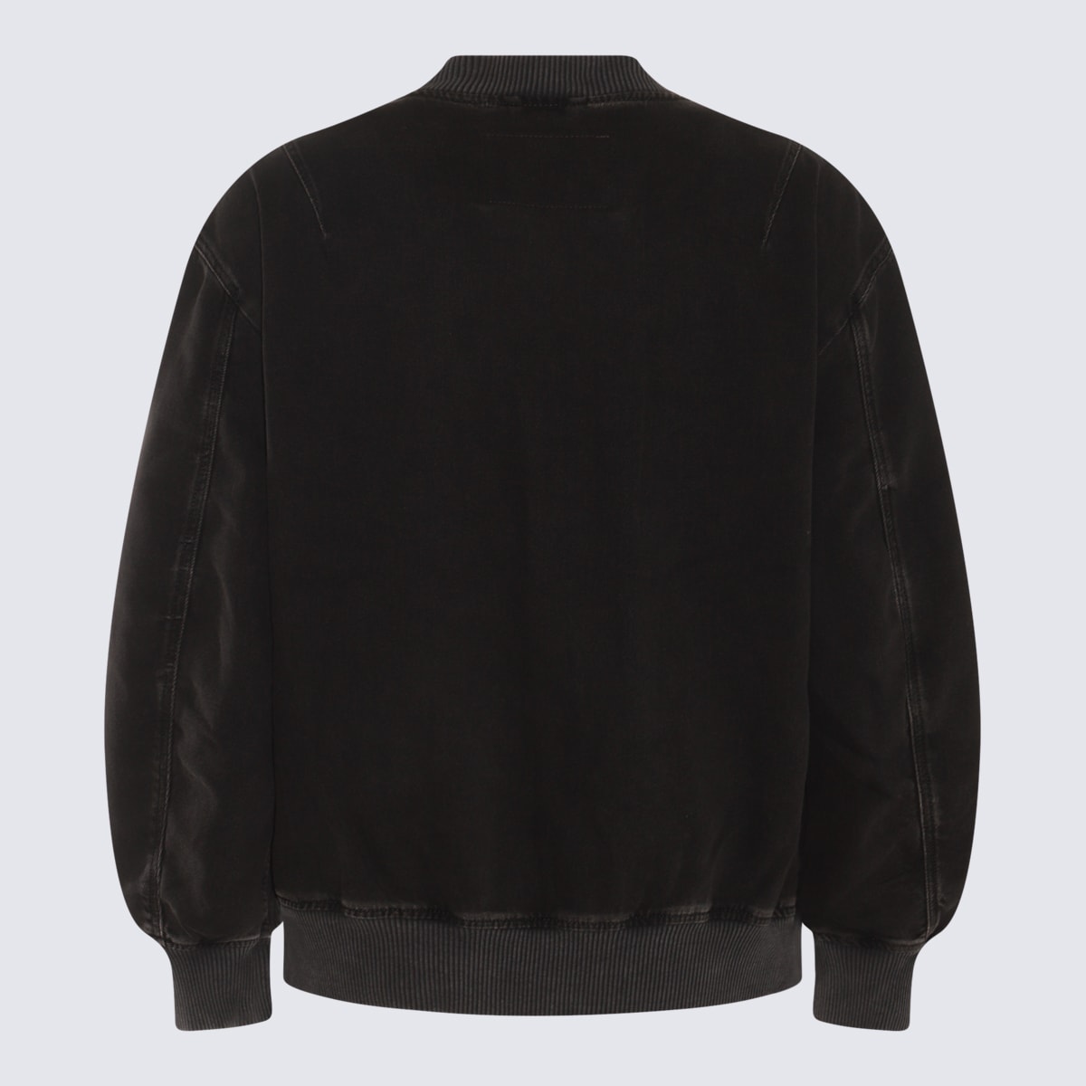 Shop Diesel Black Cotton Denim Jacket