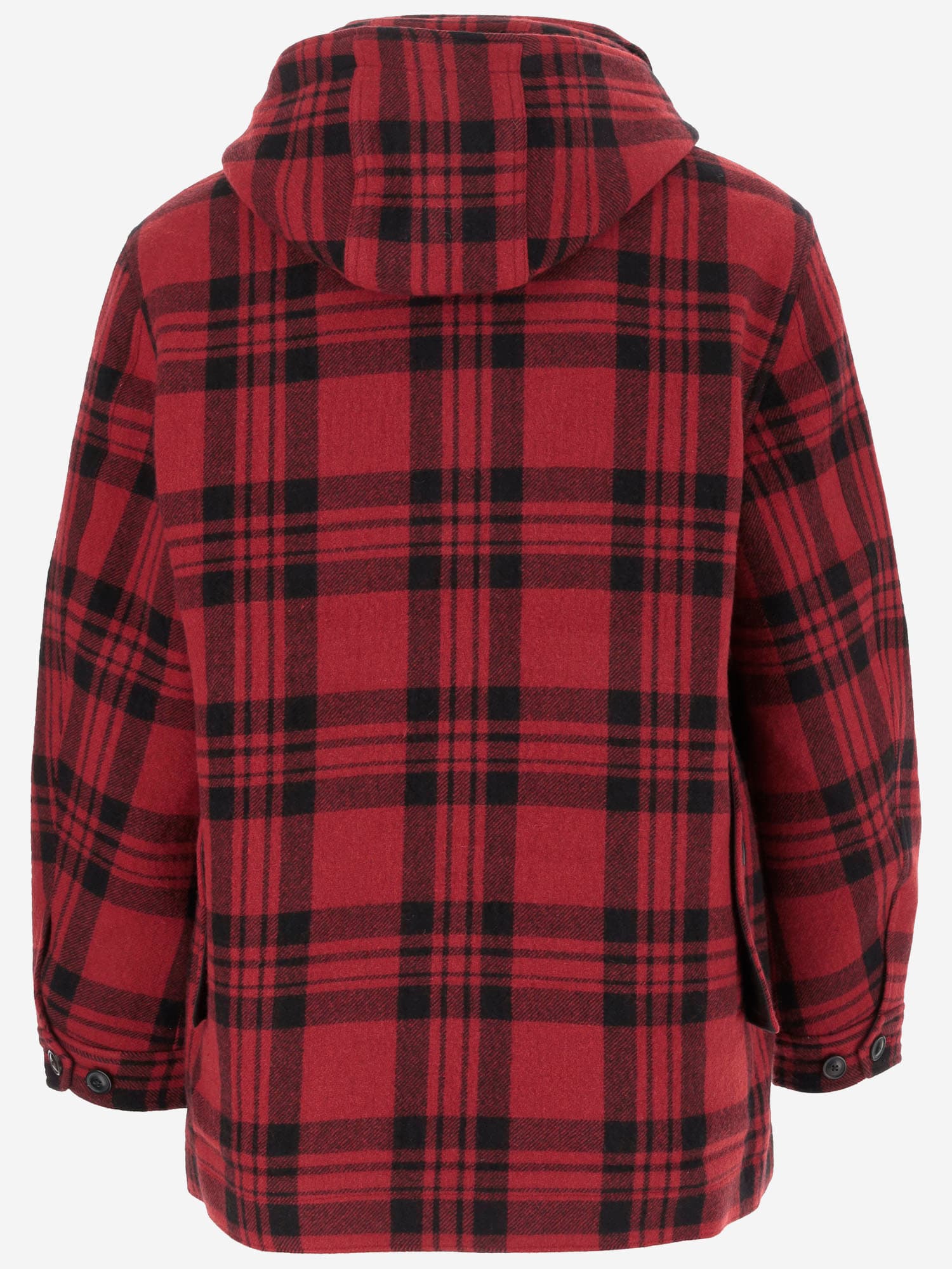 Shop Woolrich Wool Blend Jacket With Check Pattern By Todd Snyder In Red