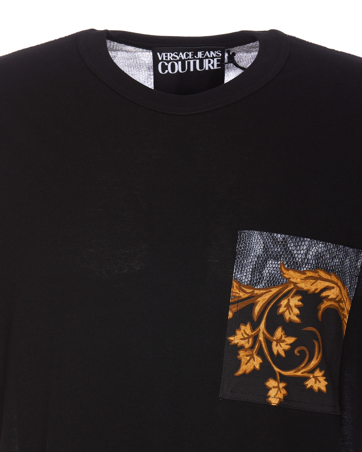 Shop Versace Jeans Couture Lizard T-shirt In Black