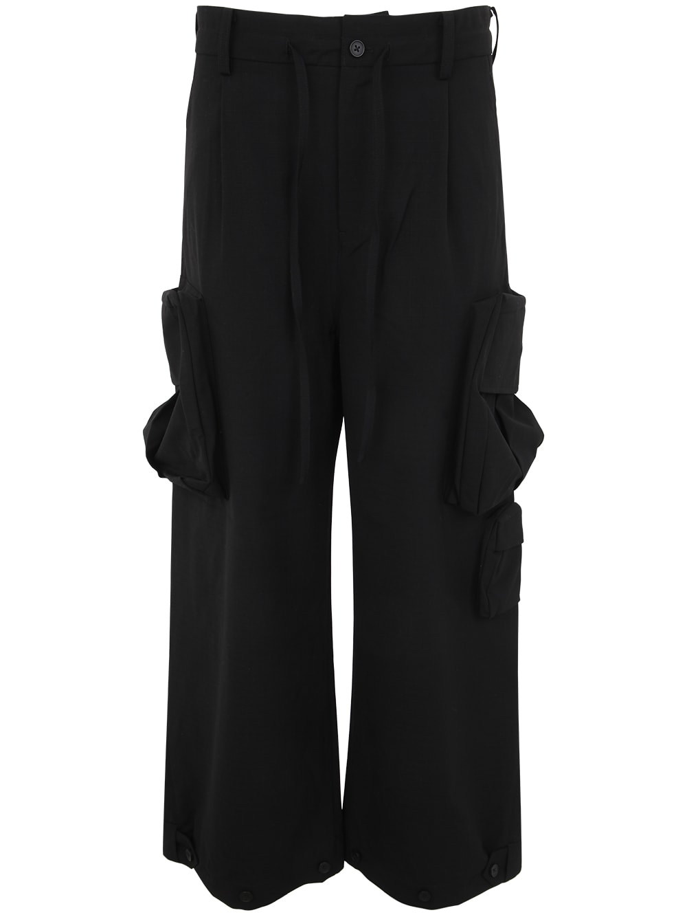 Shop Y-3 Nylon Cuf Pants In Black