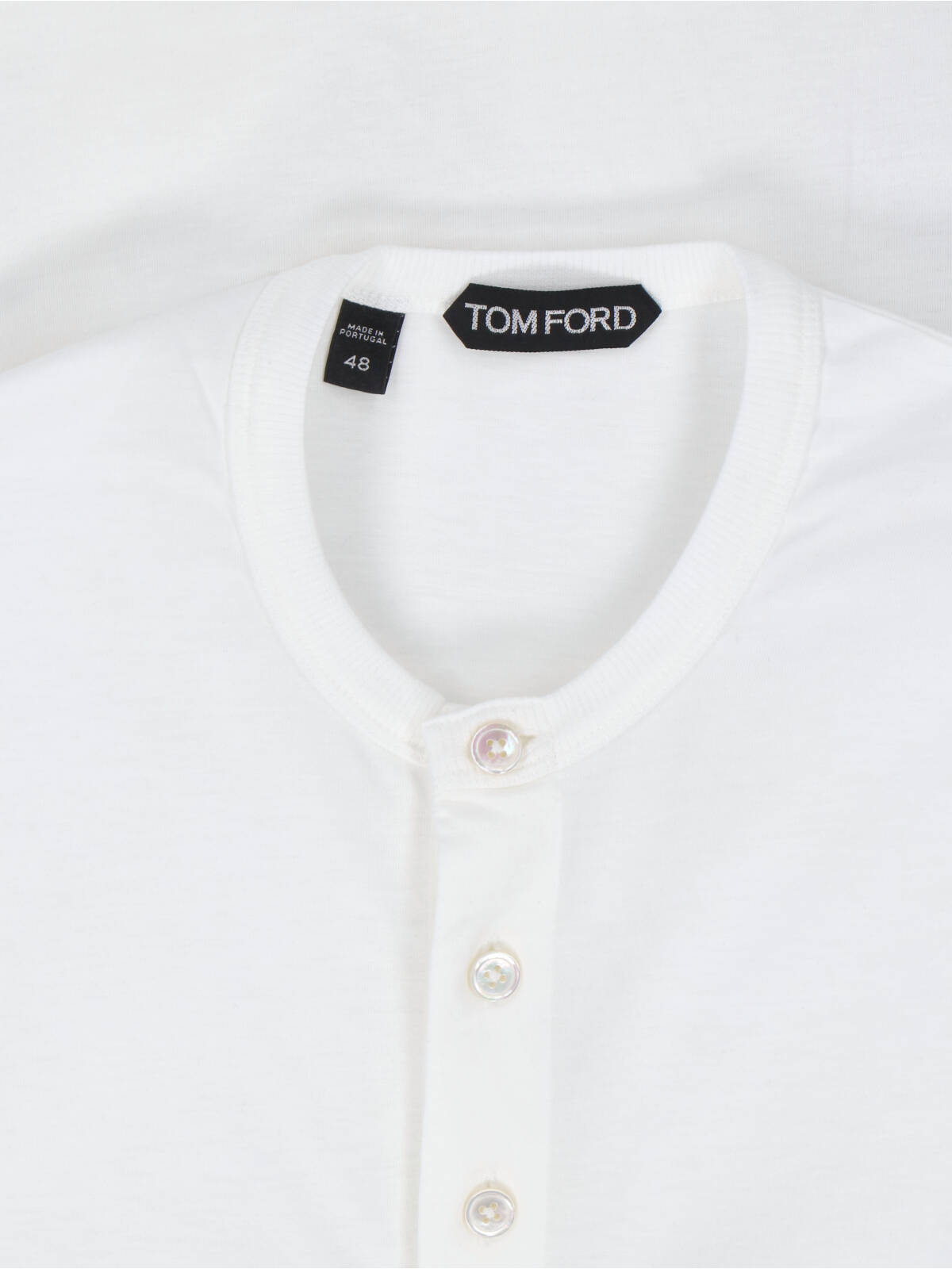 Shop Tom Ford Henley T-shirt In White