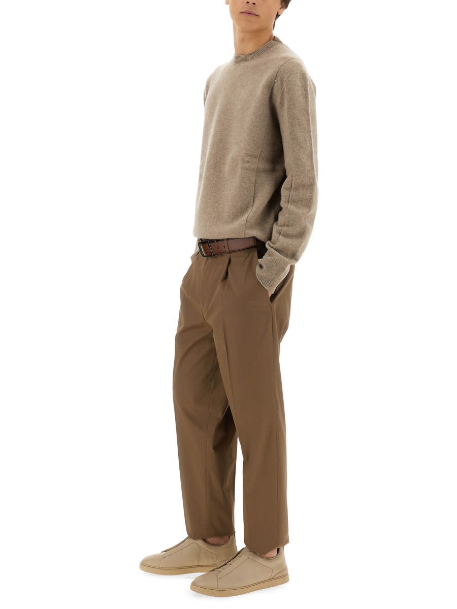 Shop Zegna Wool Jersey. In Ivory