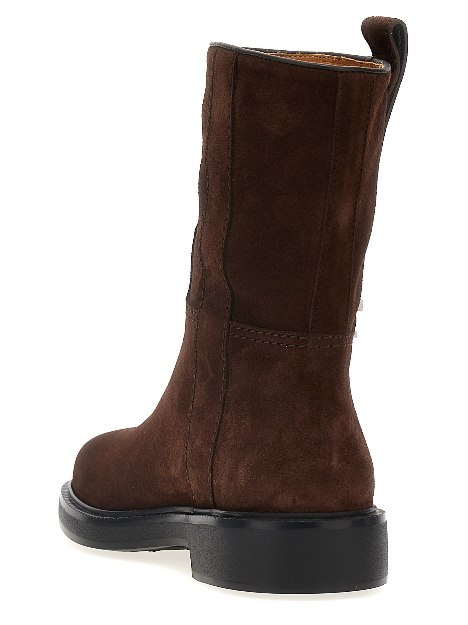 Shop Tod's T Timeless Ankle Boots In Brown