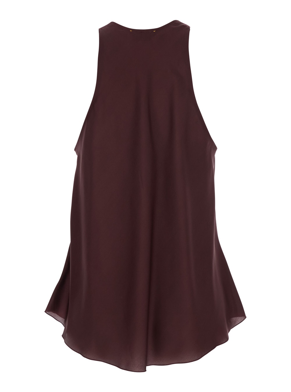 Shop Forte Forte Bordeaux Top With V-neck And Gathered Details In Silk Woman