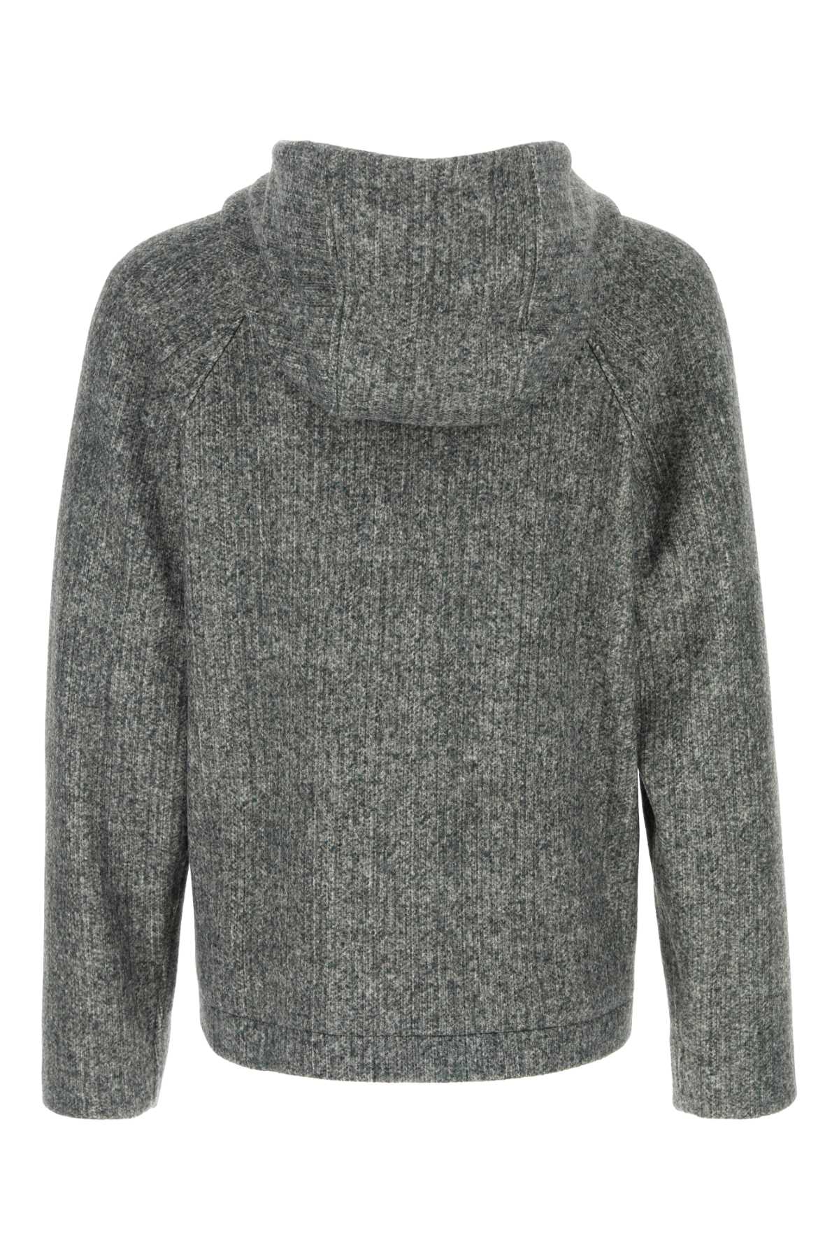 Dolce & Gabbana Melange Grey Acrylic Blend Jacket In S8292