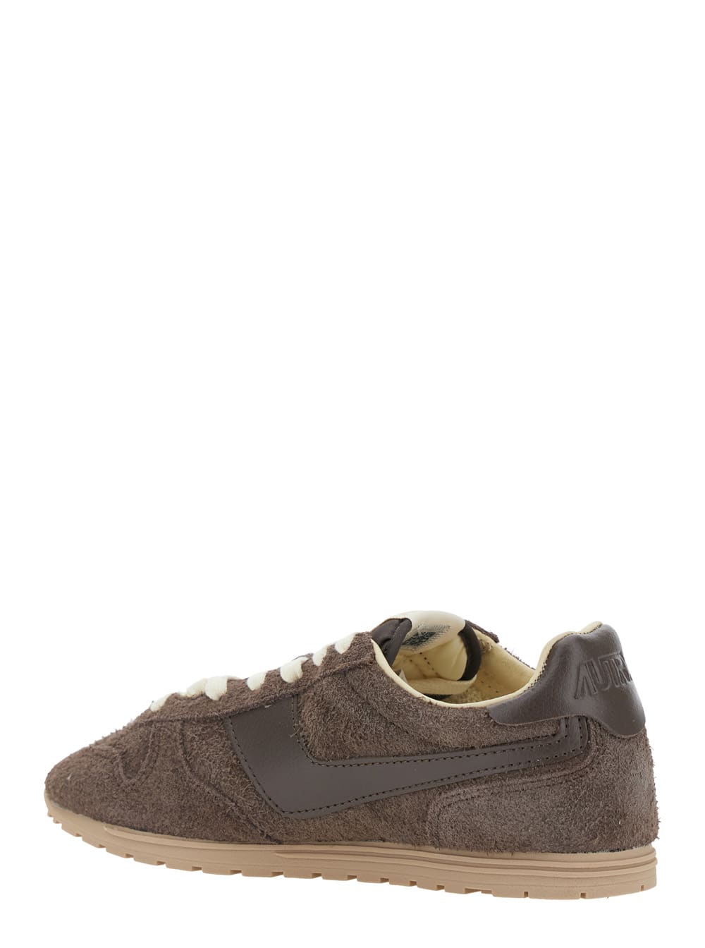 Autry Windspin Panelled Brushed Suede Sneakers In Brown