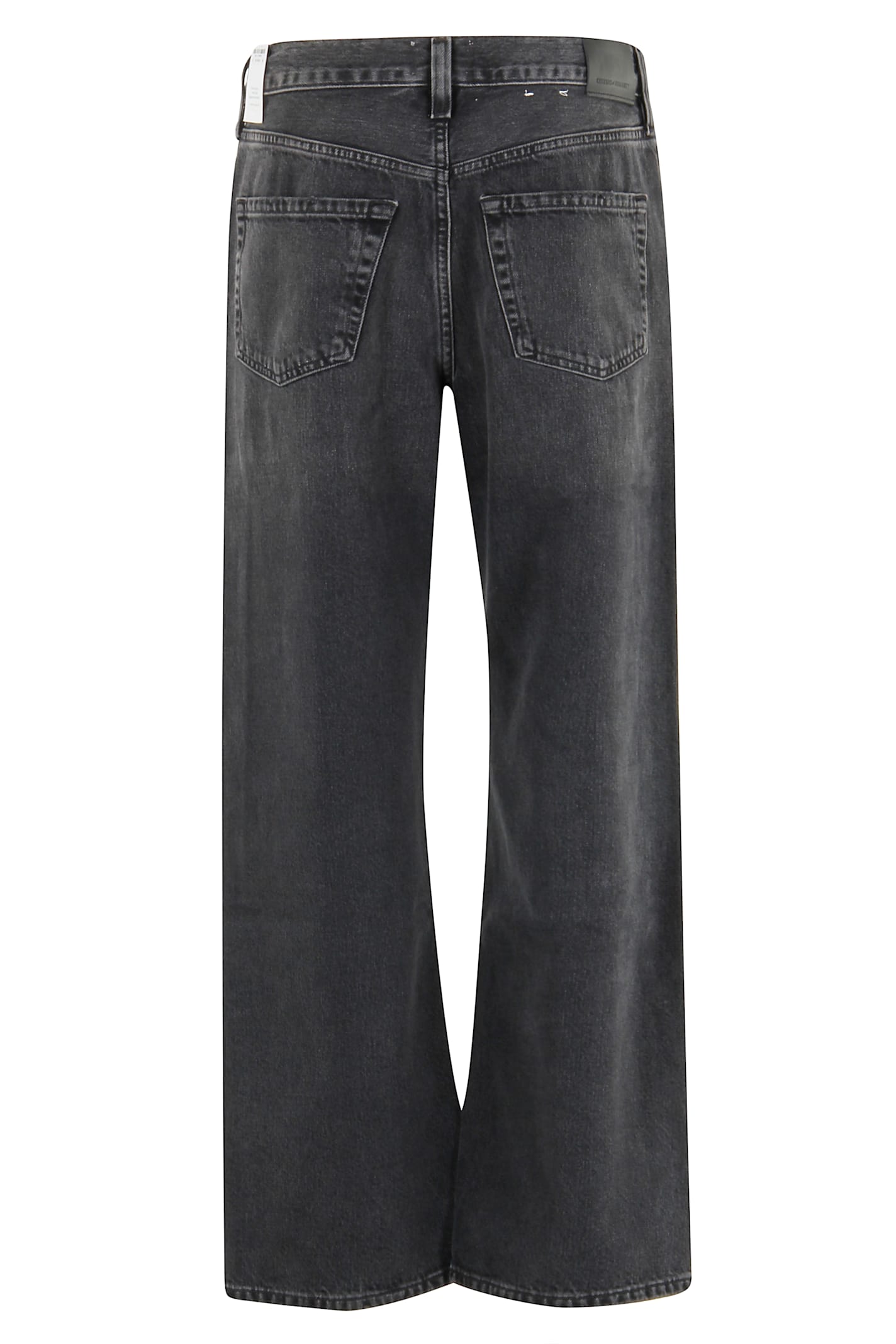 Citizen Of Humanity Low-rise Straight-leg Jeans With Vintage Wash In Black