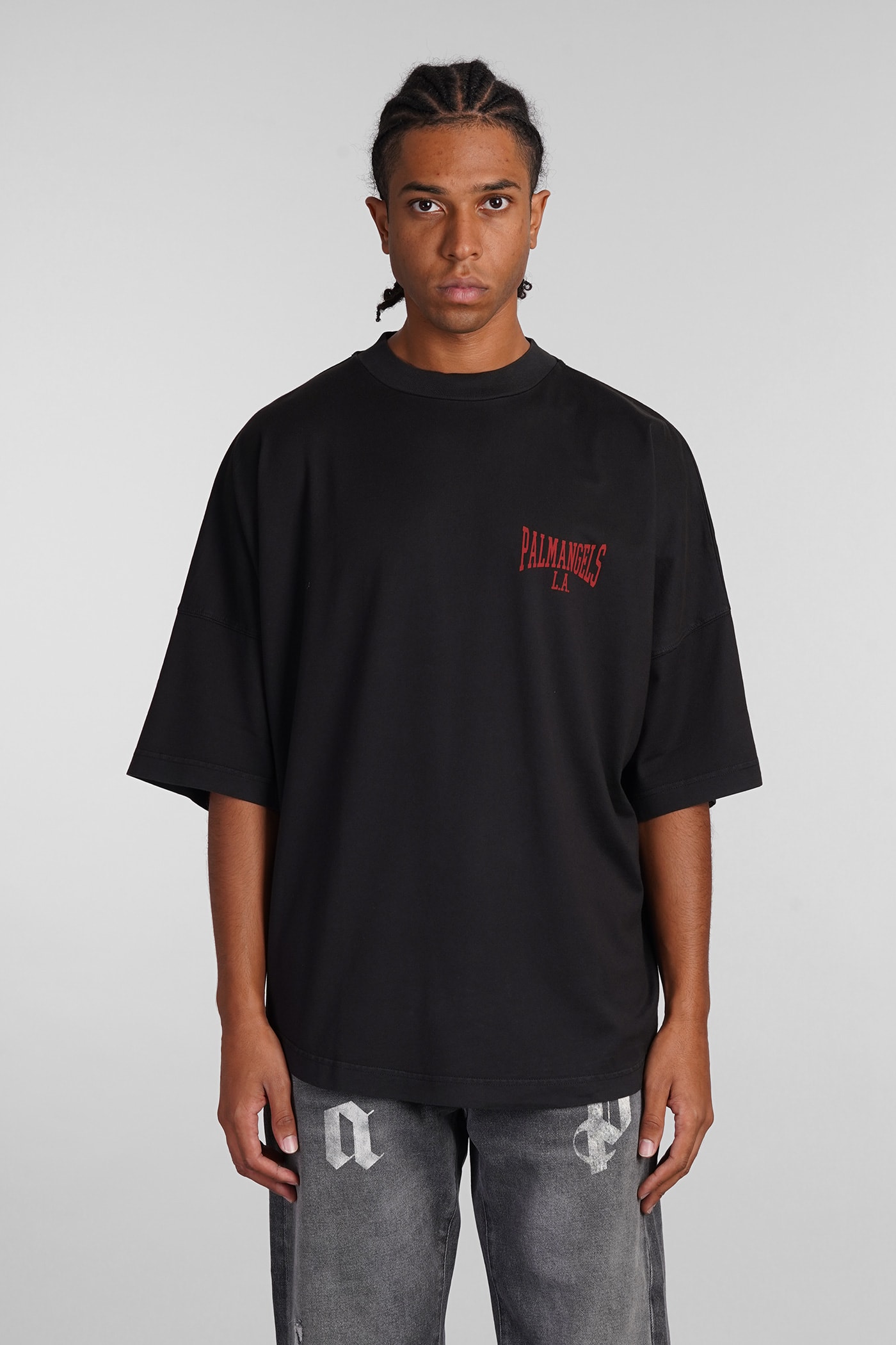 Shop Palm Angels T-shirt In Black Cotton