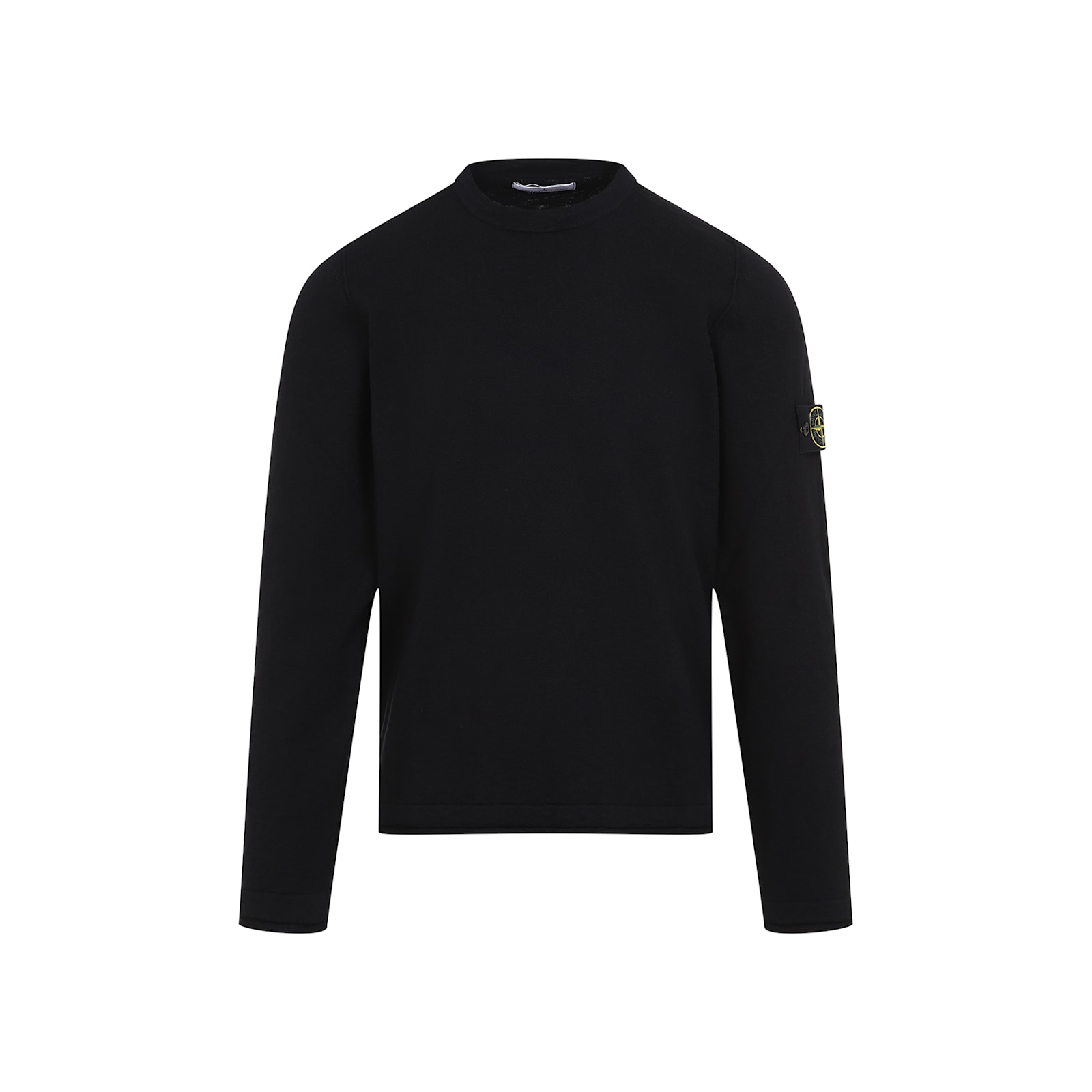 Shop Stone Island Crew Neck In Black