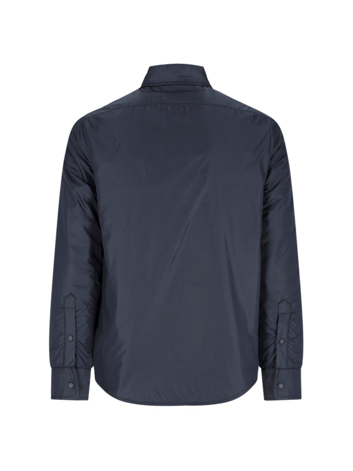 Shop Aspesi Glue Shirt Jacket In Blu Navy