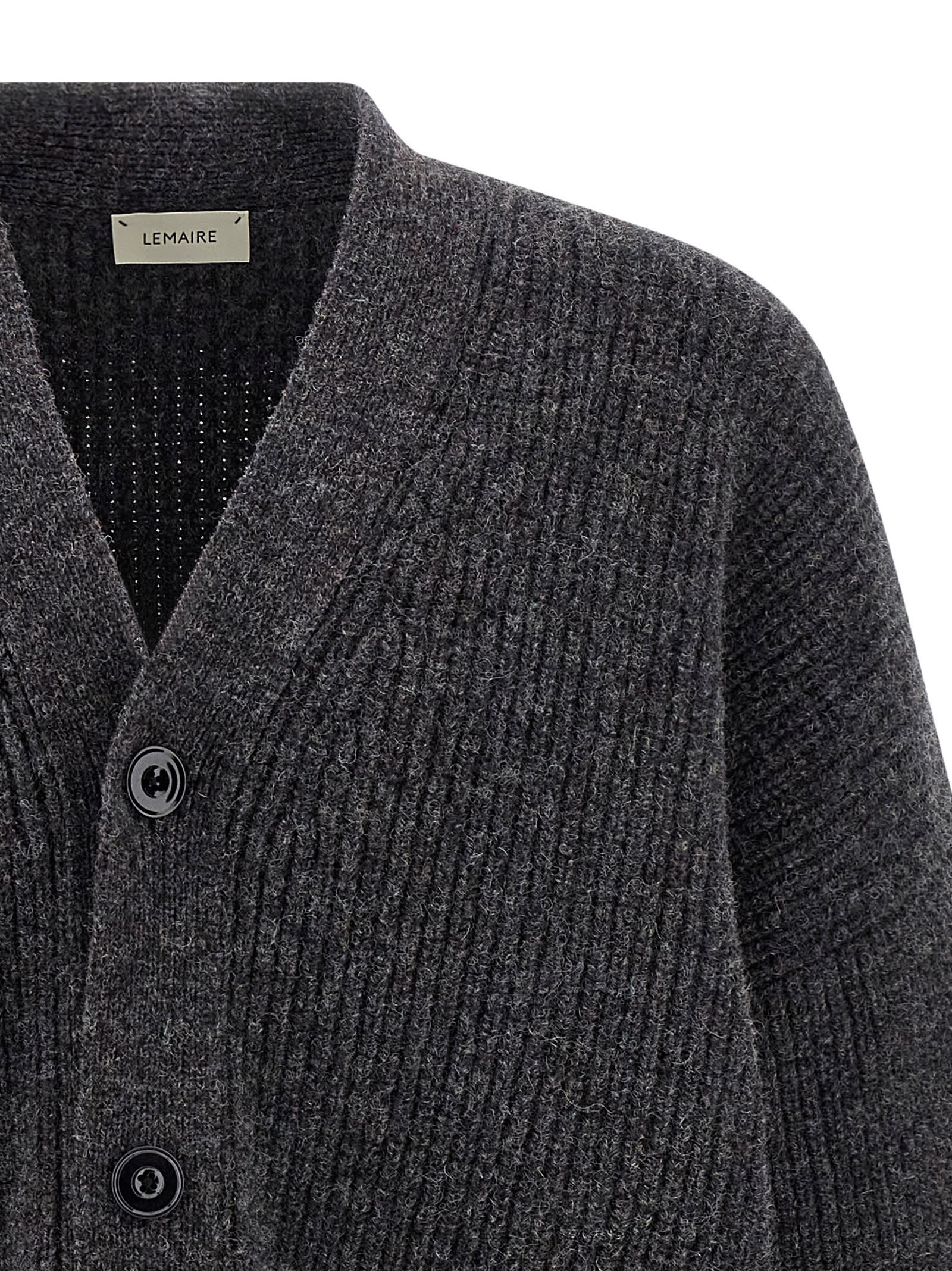 Lemaire Cardicoat Cardigan In Gray