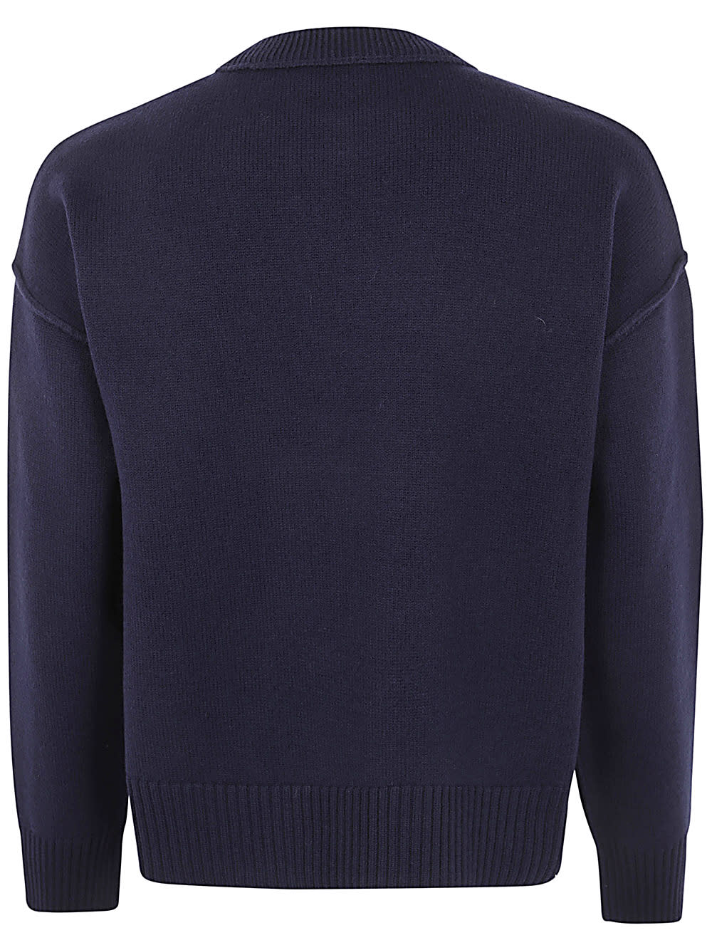 Shop Ami Alexandre Mattiussi Red Adc Sweater In Navy Red