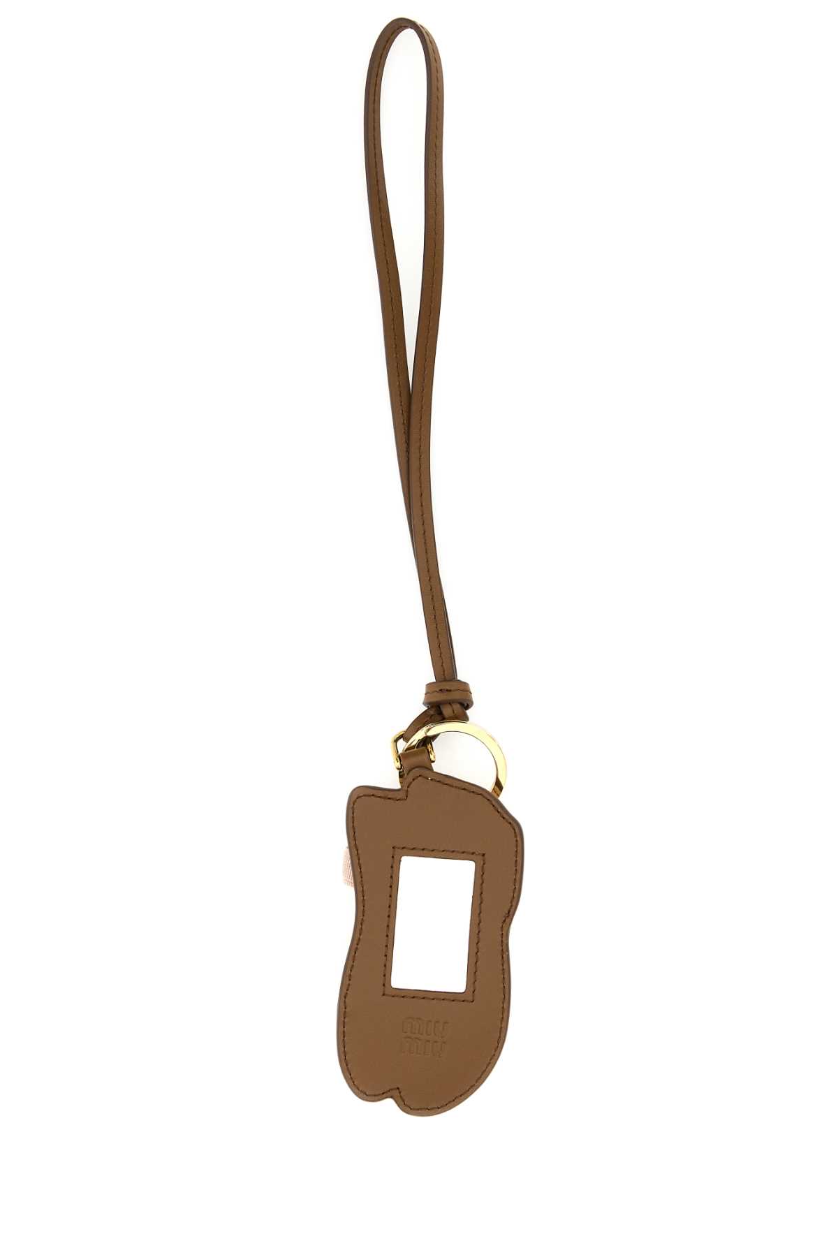 Miu Miu Miumiu Women Miu Ballet Leather Keychain Trick