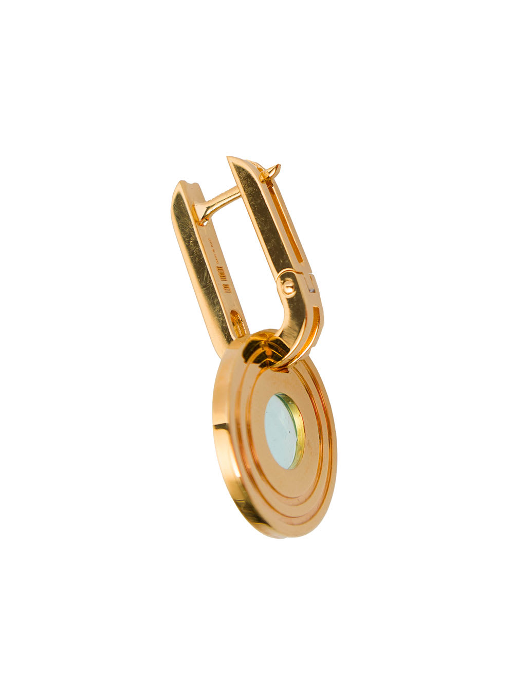 Shop Leda Madera Sophia Gold Plated Brass Earrings With Stone  Woman In Metallic