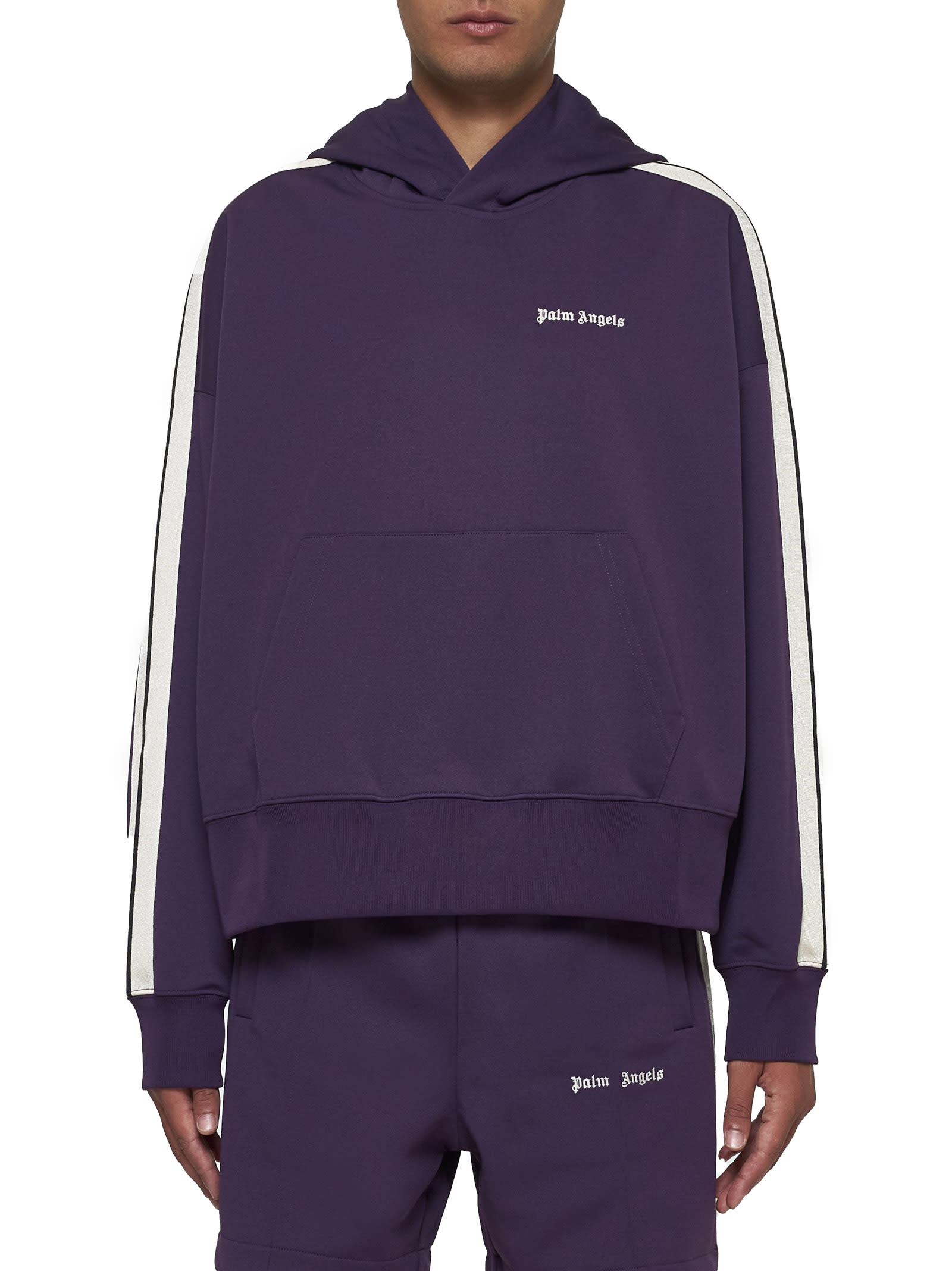 Shop Palm Angels Sweater In Dark Purple Off