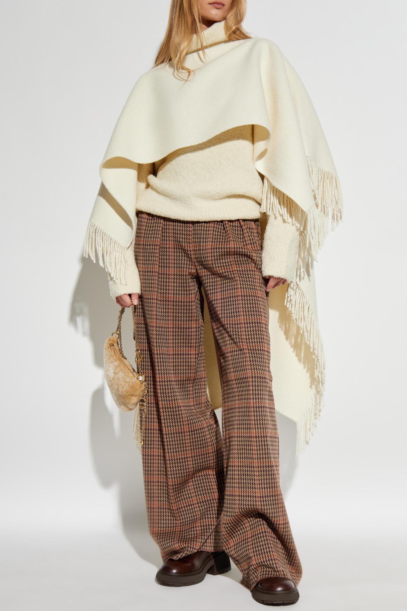 Totême Toteme Fringed Poncho In Red