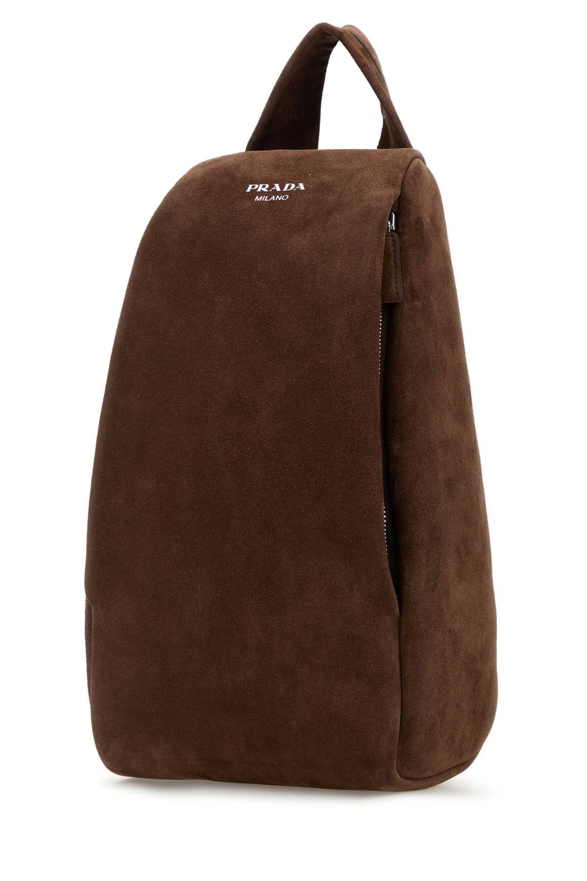 Shop Prada Brown Suede Backpack