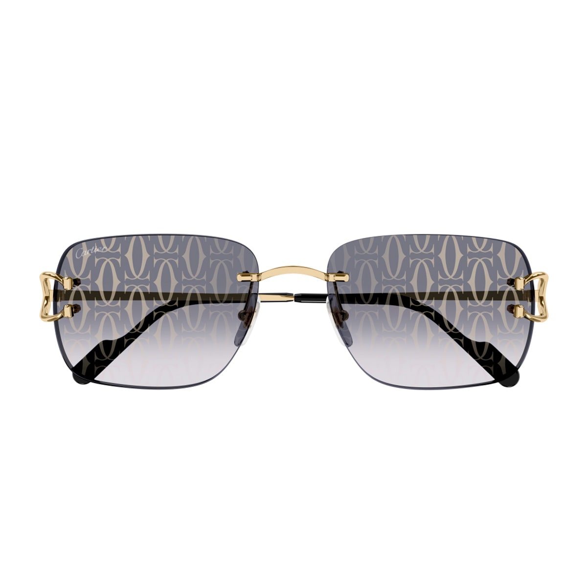 Cartier Ct0330s Décor C De 007 Gold Grey Glasses In Gold