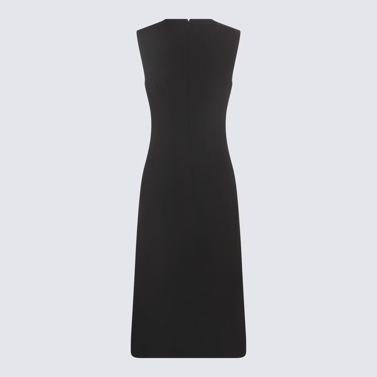 Shop Versace Black Silk-viscose Blend Dress