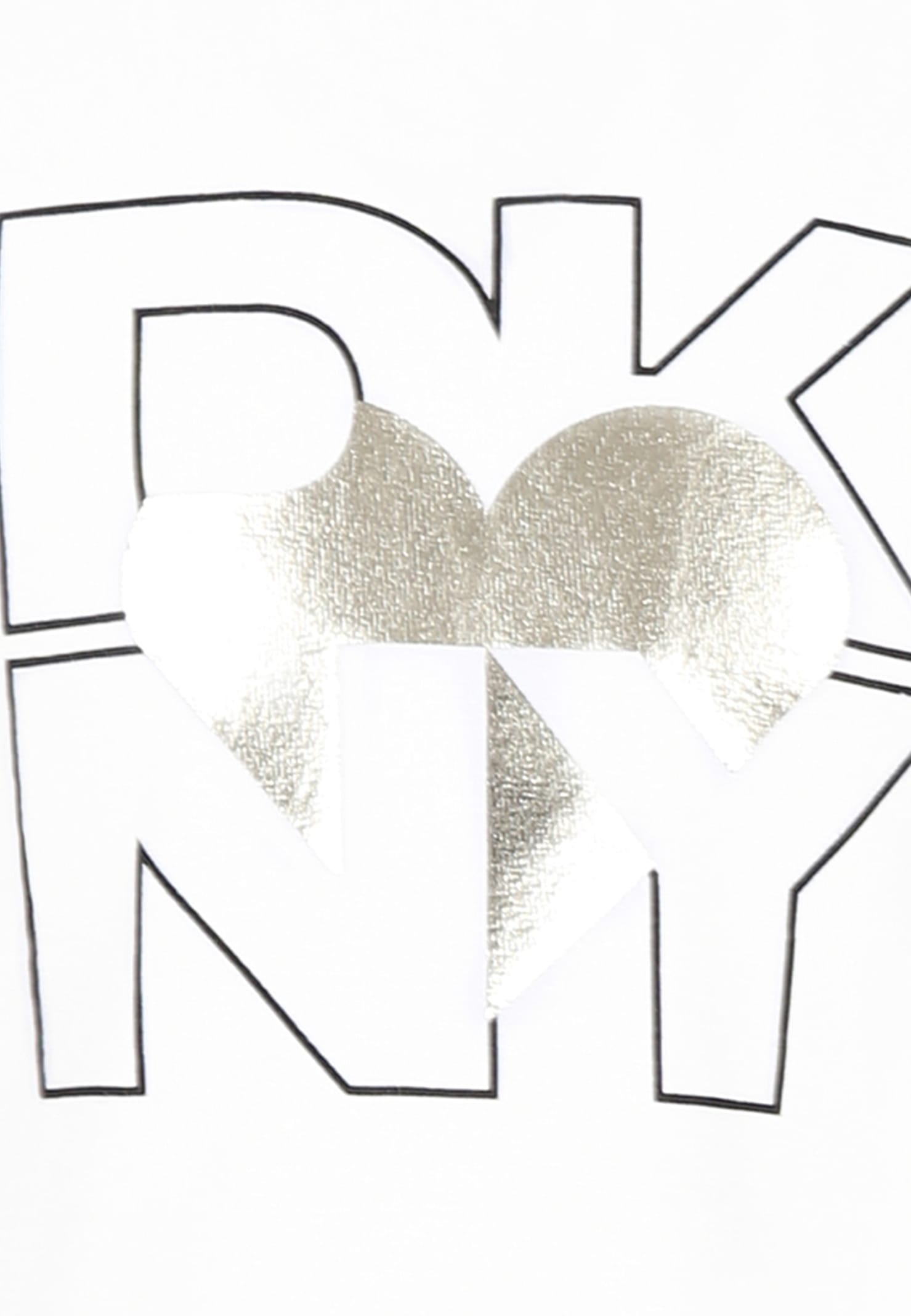 Dkny Black T-shirt For Girl With Writing In White