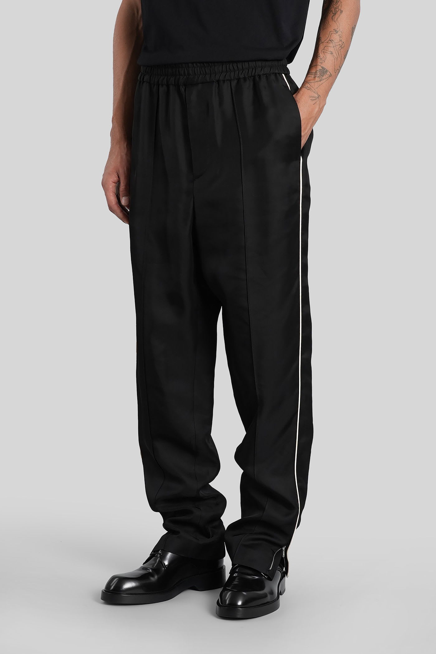 Jil Sander Trousers 175 Pants In Black Viscose In Black