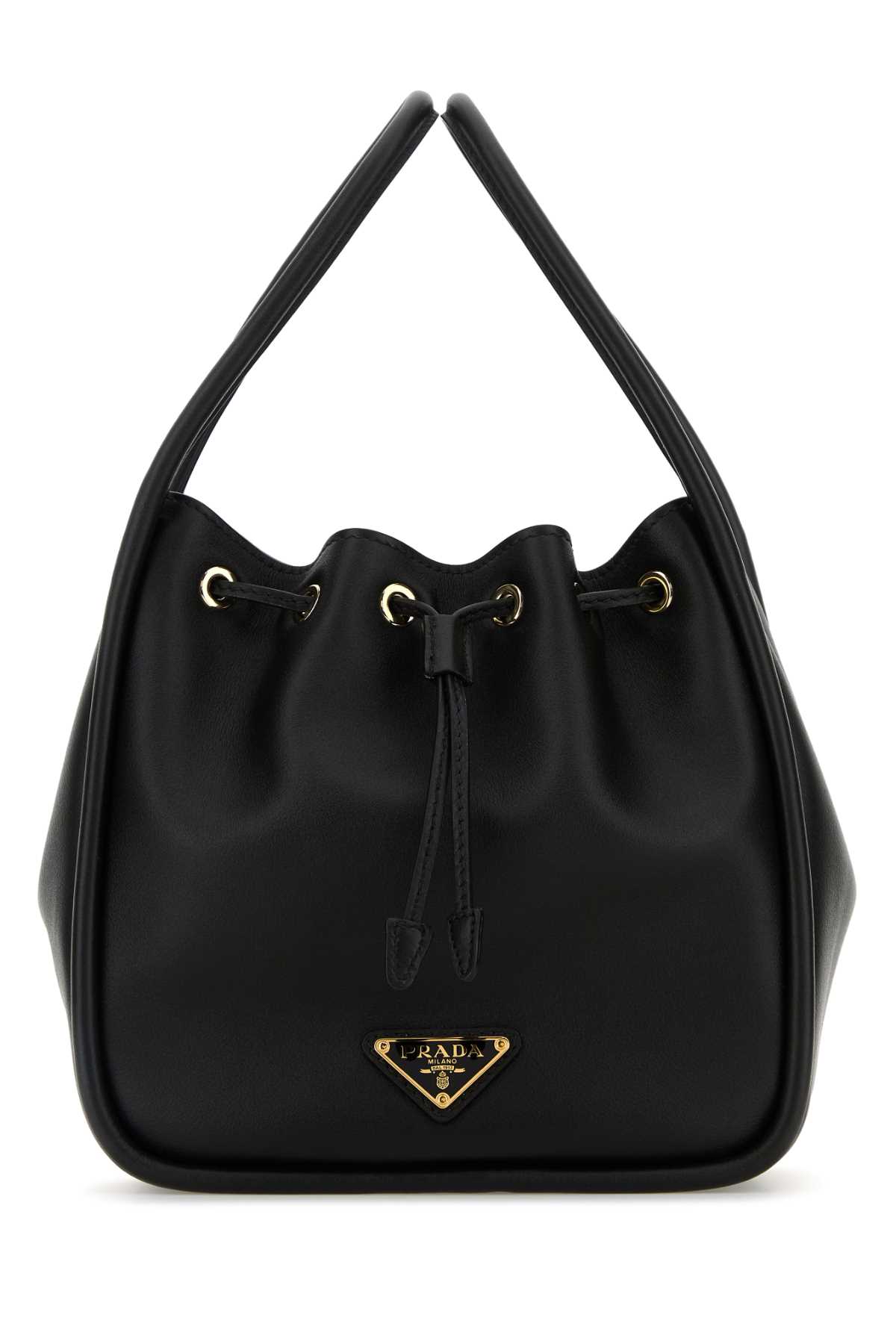 Black Leather Mini Prada Darling Bucket Bag