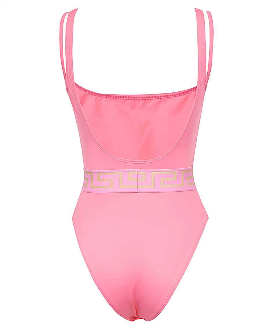 Shop Versace One-piece Swimsuit With Logo In Pink