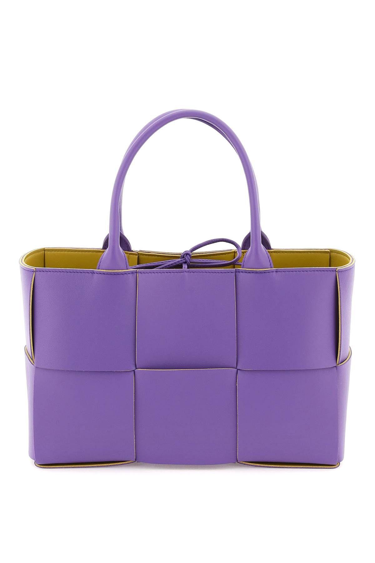 Shop Bottega Veneta Nappa Leather Small Arco Tote Bag In Purple
