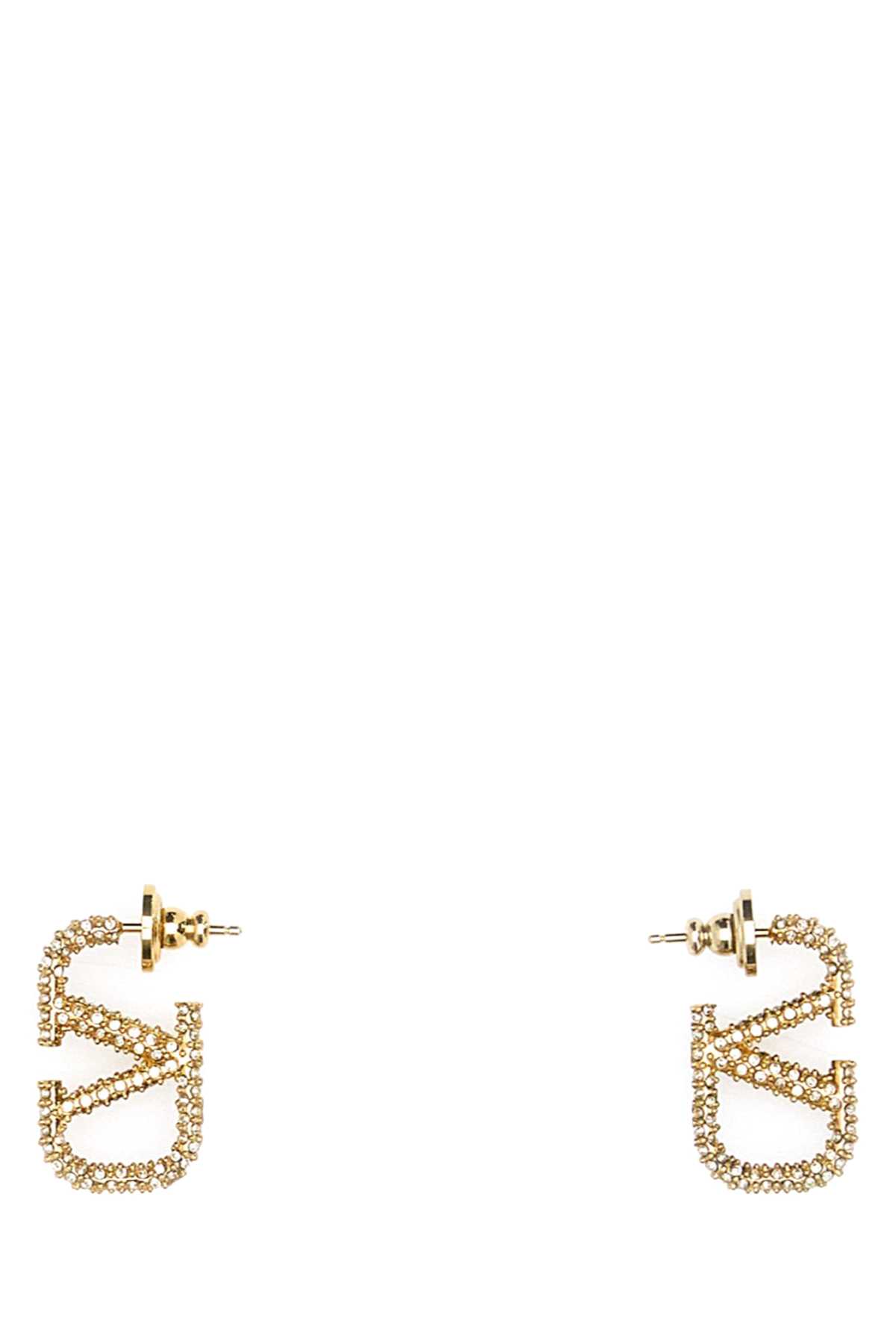 【関税&送料込】Valentino Garavani Embellished l Earring Valentino Garavani VLogo Signature crystal-embellished