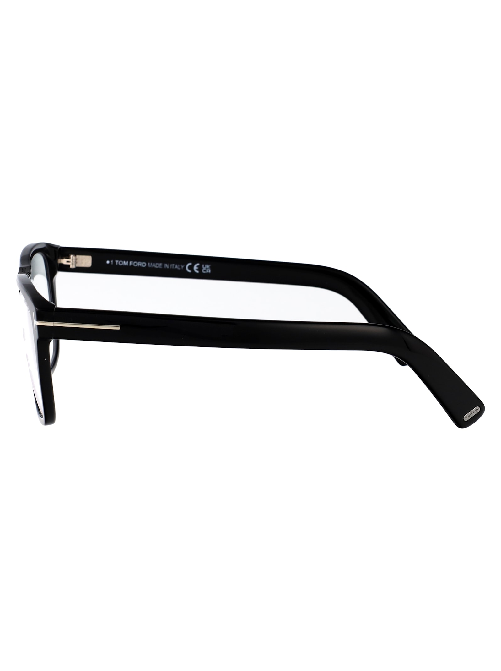 Tom Ford Womens Black Tr001853 Round-frame Acetate Optical Glasses In 001 Nero Lucido