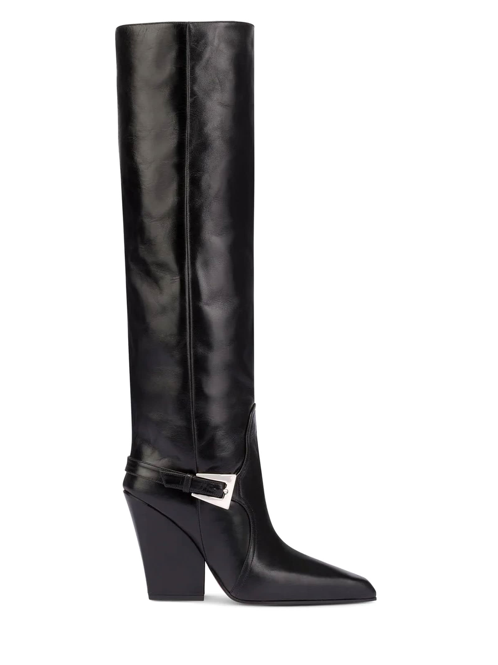 Shop Paris Texas Jane Buckle Boot In Black