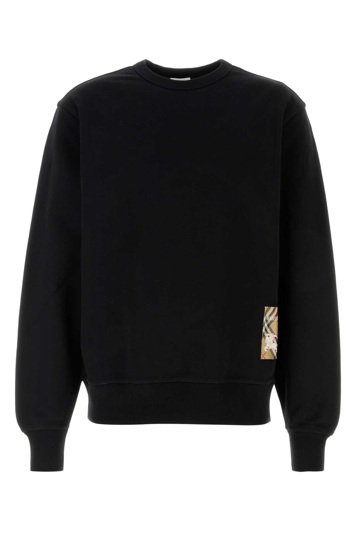 Black Cotton Sweatshirt