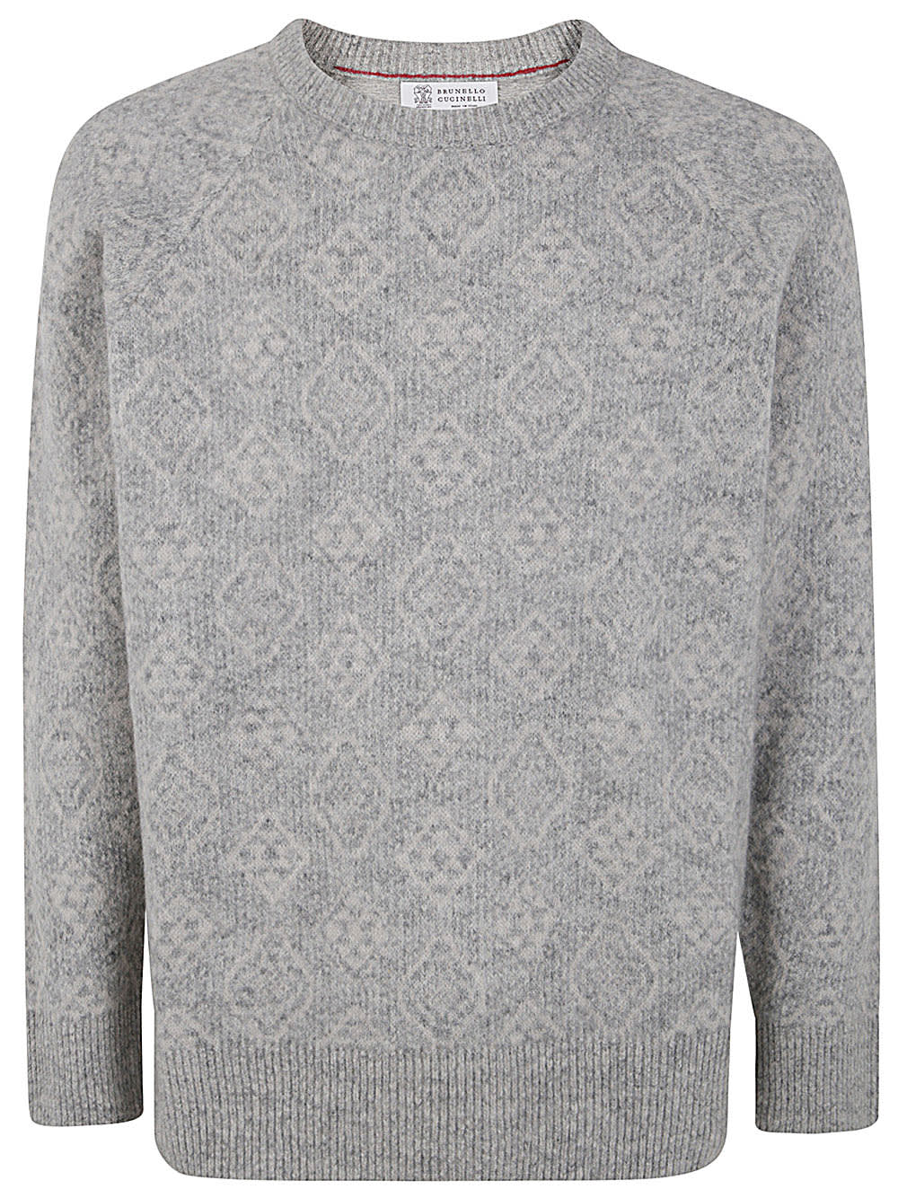 Shop Brunello Cucinelli Roundneck Sweater In Grey