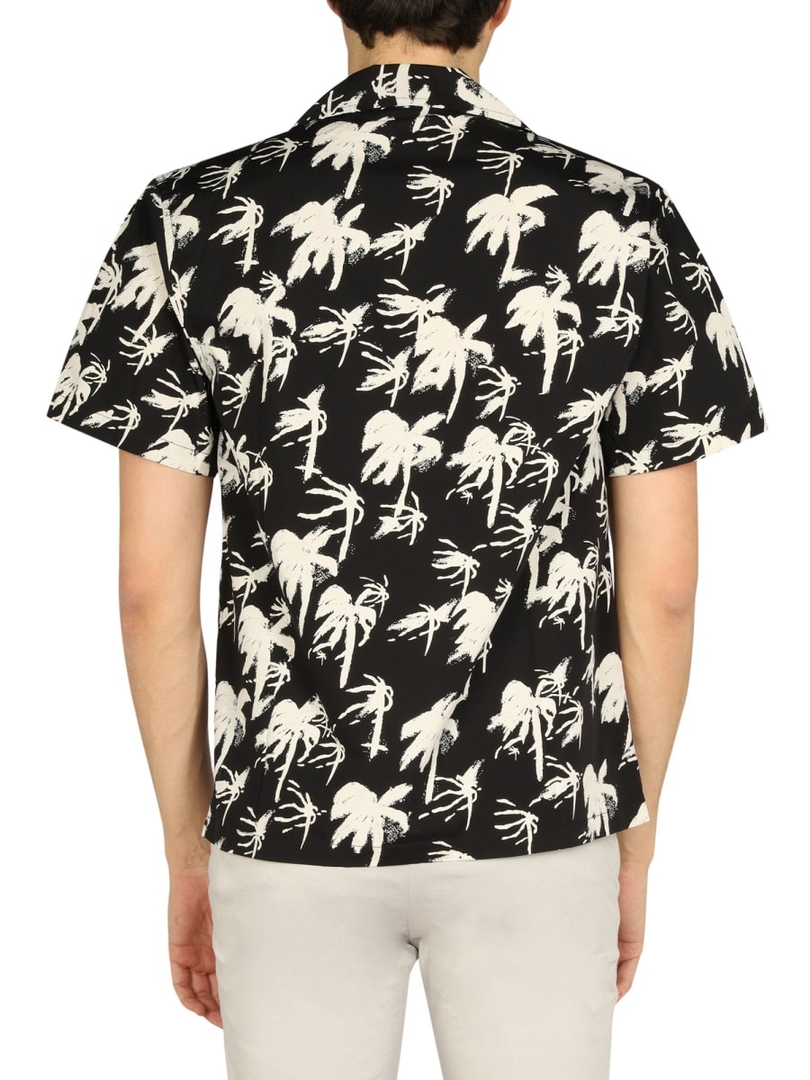 Shop Department Five Hawaiian Logo Print Shirt In Multicolour