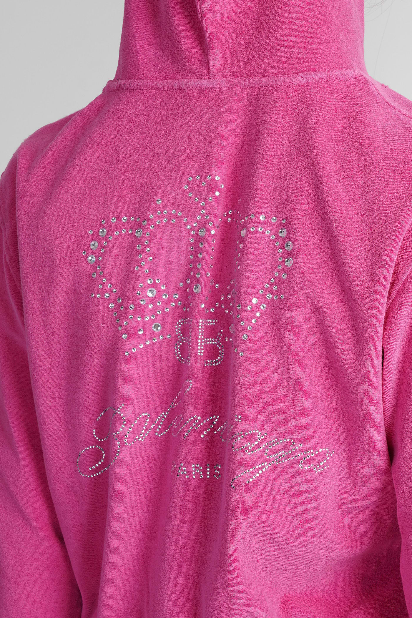 Shop Balenciaga Sweatshirt In Fuxia Cotton