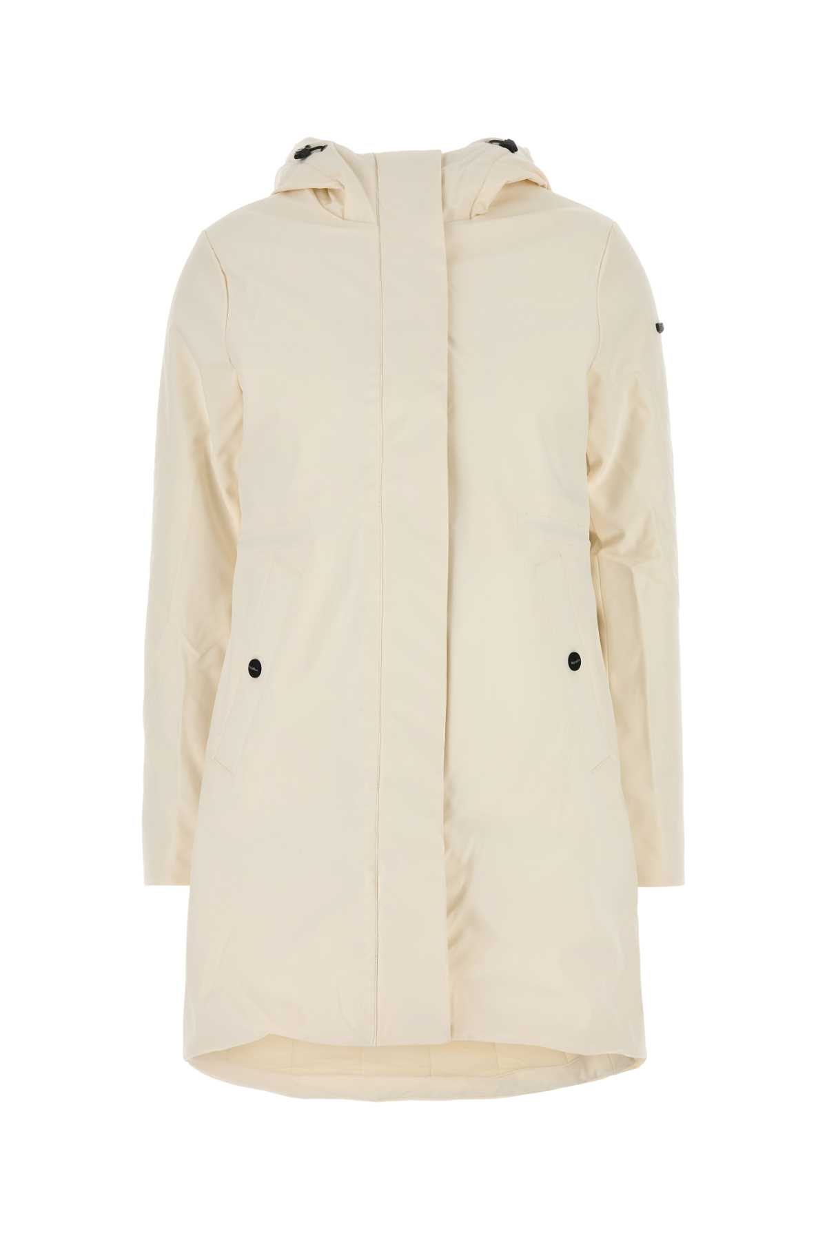 Shop Refrigiwear Ivory Stretch Polyester Agnes Padded Jacket In Bianco