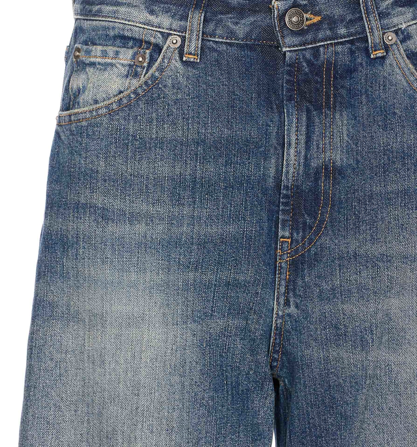 Dondup Trousers Five-pocket Contrast Stitching In Multi