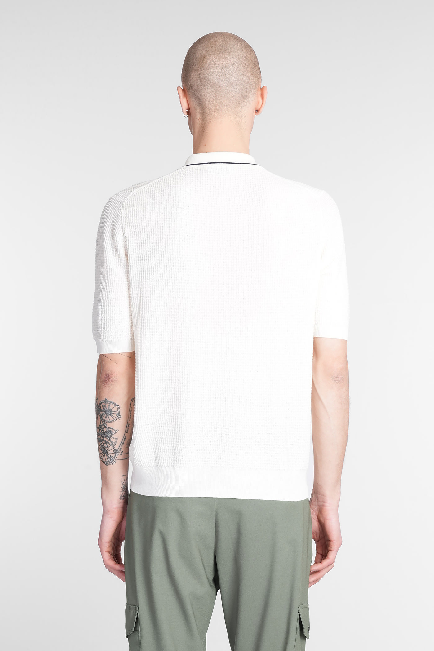 Ballantyne Polo In Beige Cotton In Beige