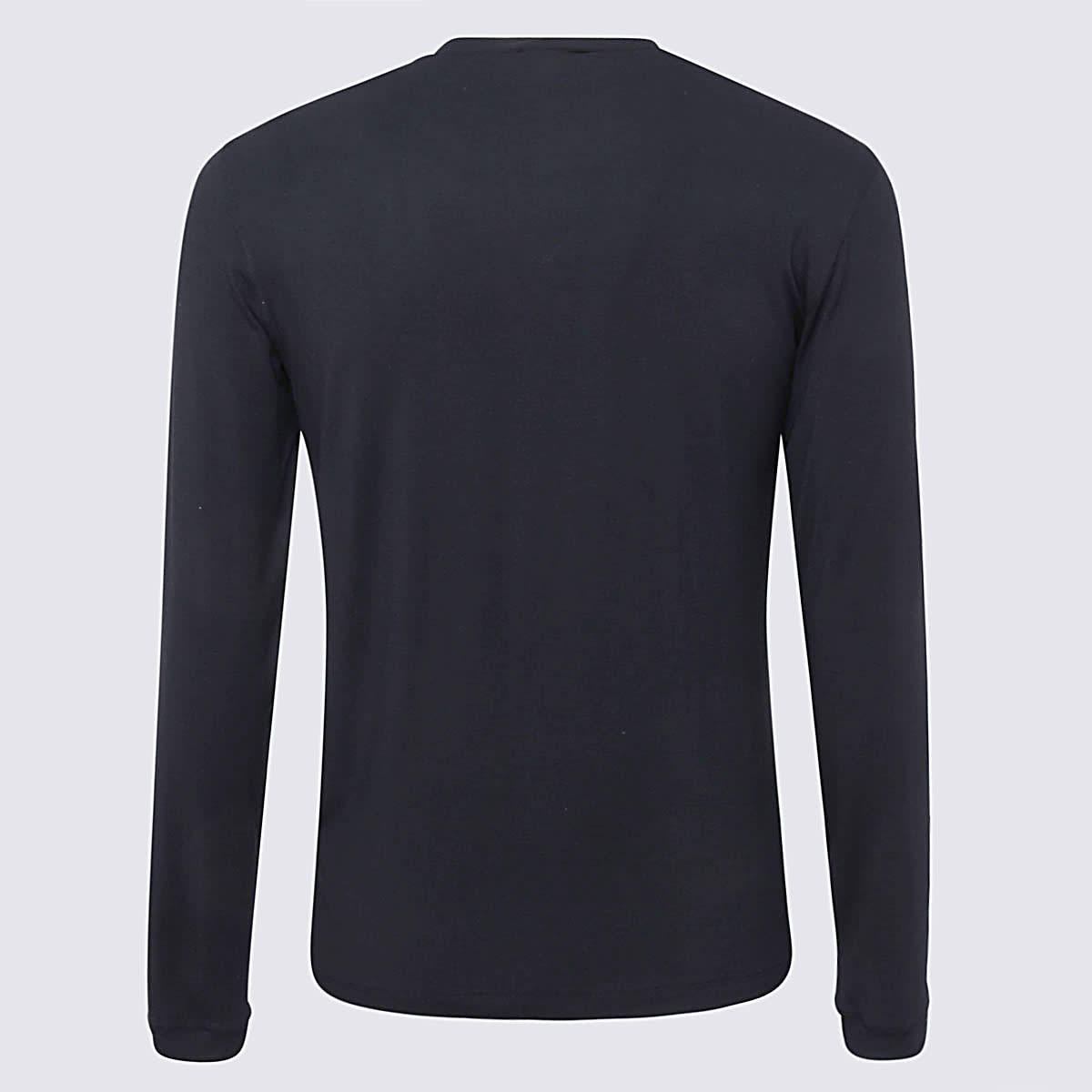 Shop Giorgio Armani Navy Blue Viscose Blent T-shirt