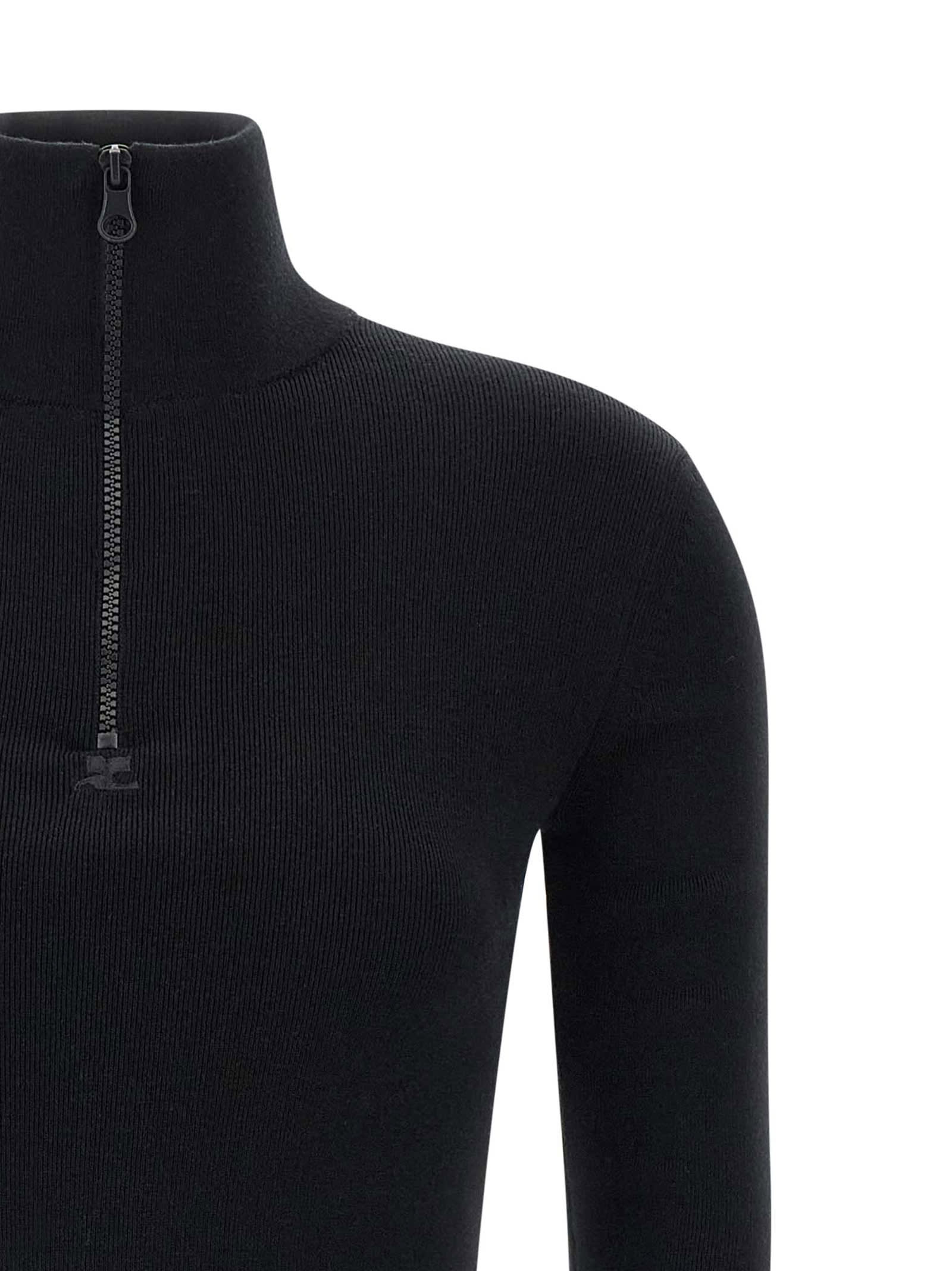 Courrèges Courreges Women Wool Knit Dress In Black