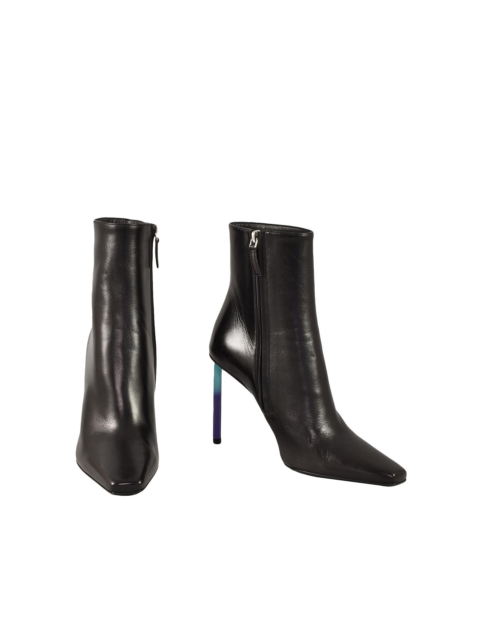 ロングブーツ OFF WHITE Black Nappa Leather Allen Ankle Boots Off-white Allen Nappa Ankle Boots In Black | ModeSens
