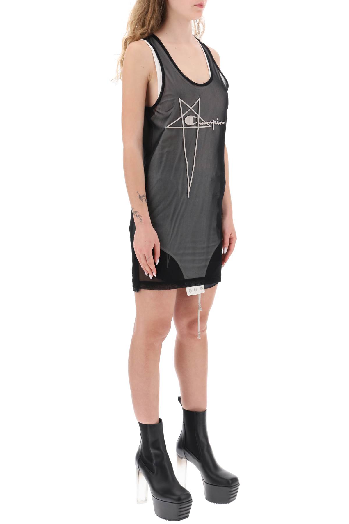 Shop Rick Owens X Champion Champion X Basketball Mini Dress In Black