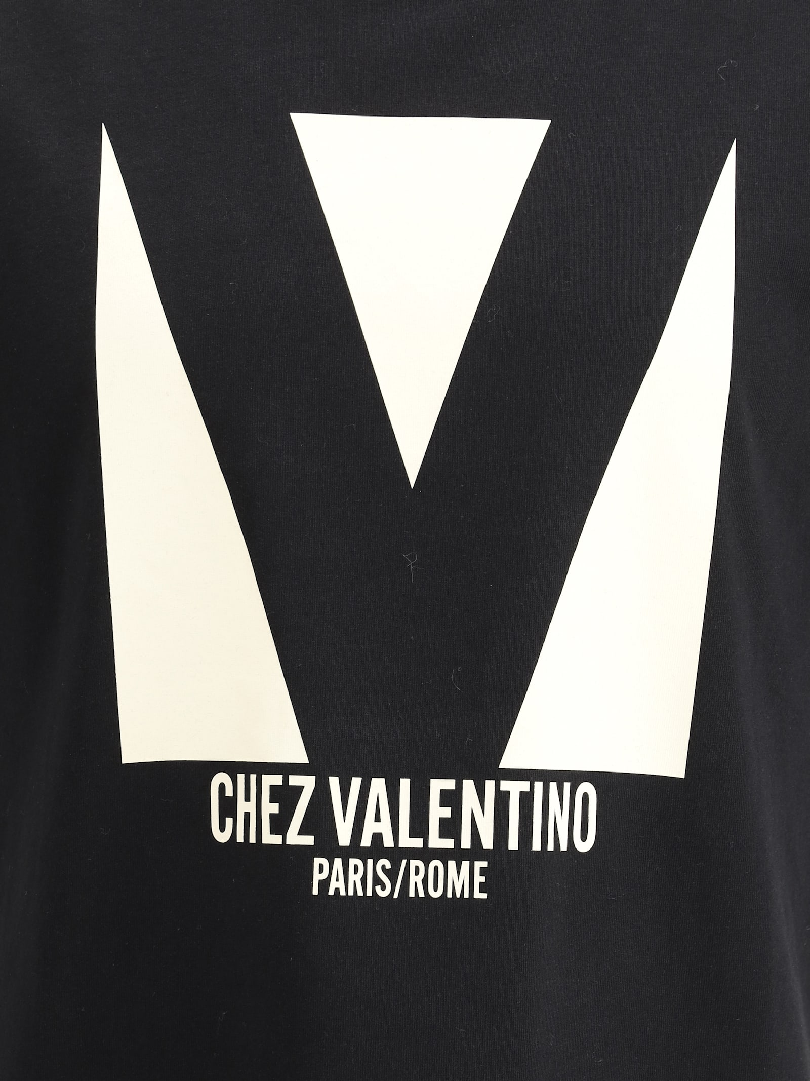 Valentino Crew Neck Short Sleeves T-shirts In Nero