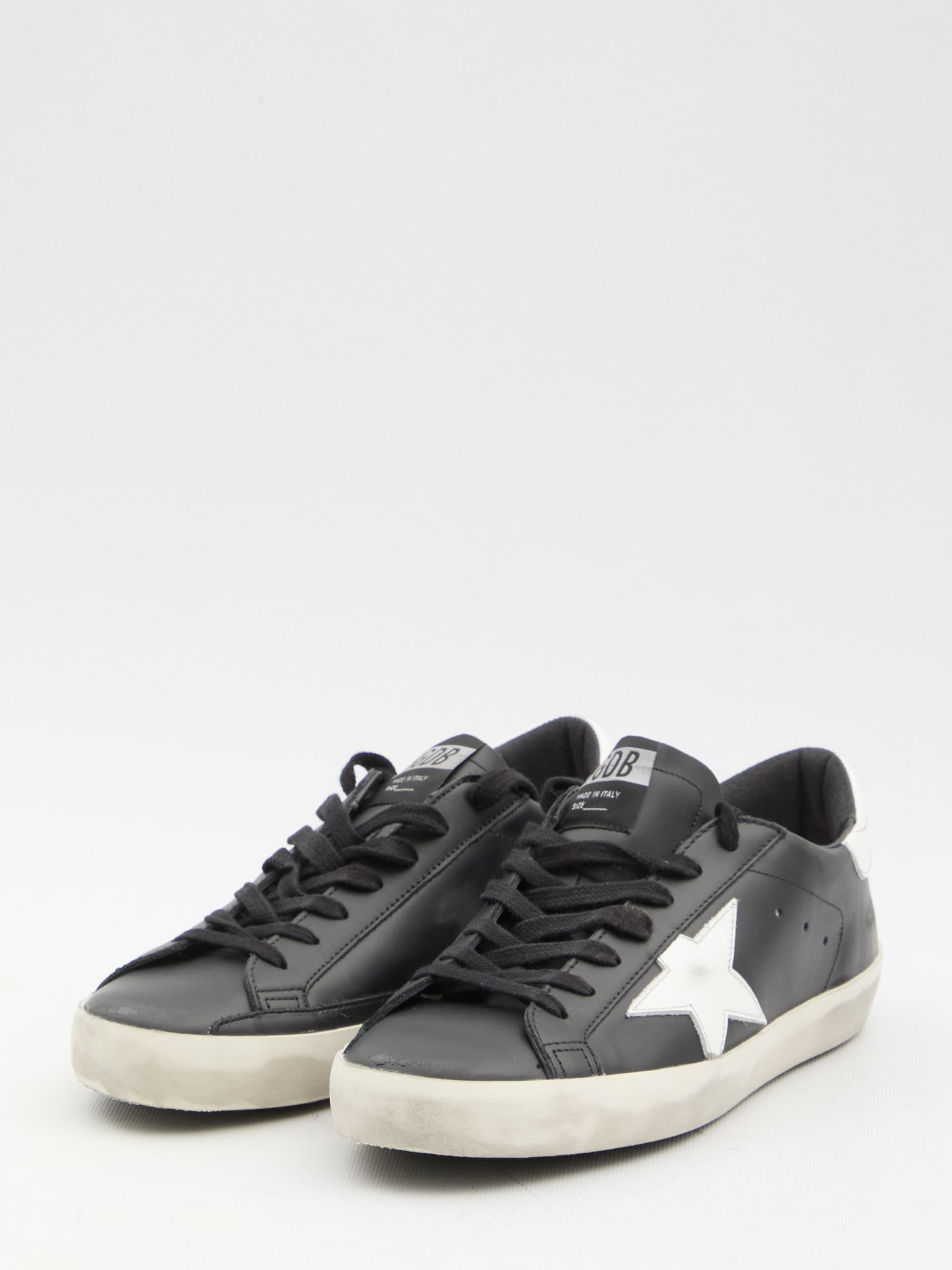 Shop Golden Goose Super-star Sneakers In Black