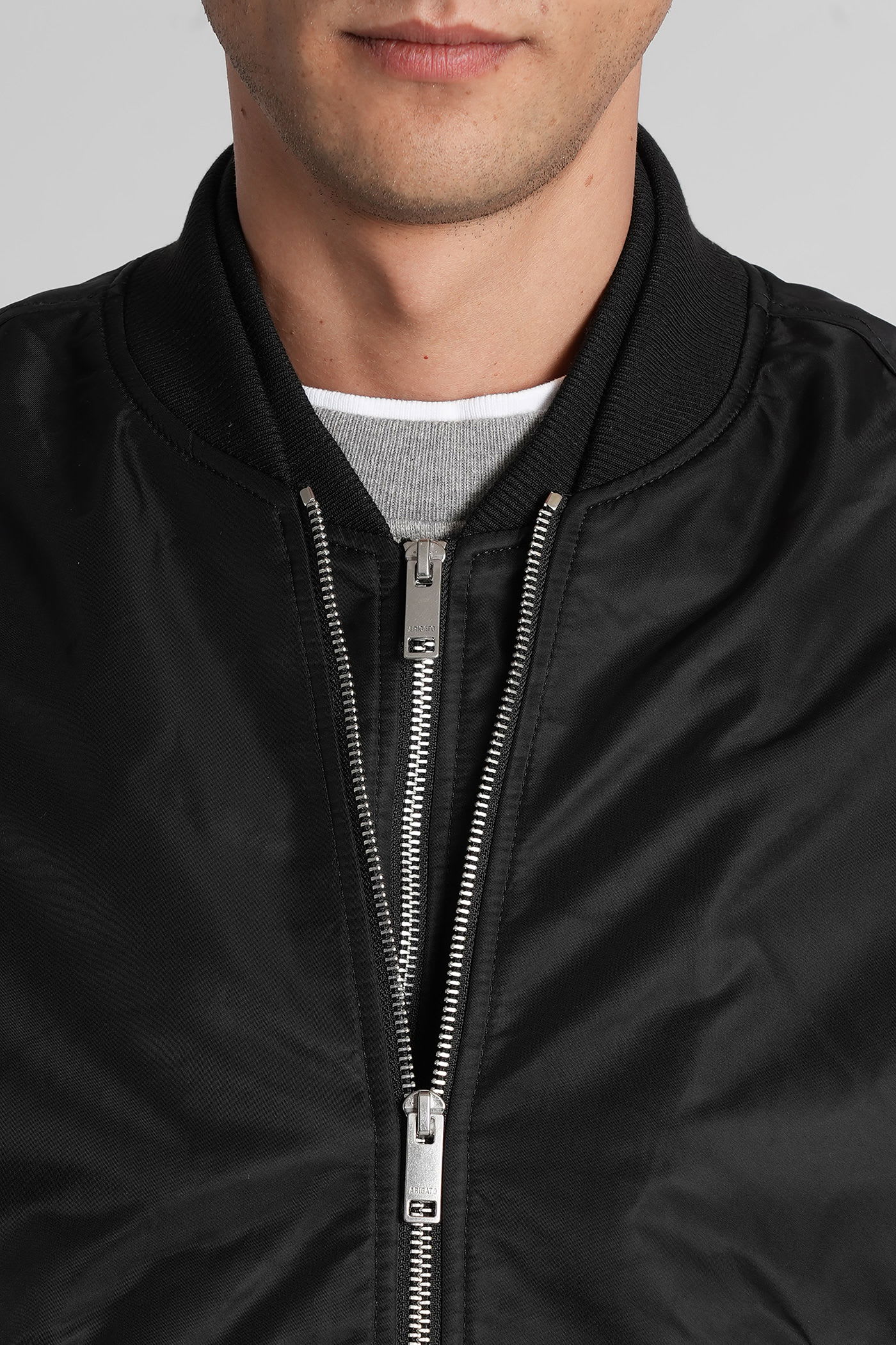 Axel Arigato Pen Layered Bomber Jacket In Black Polyamide In Black