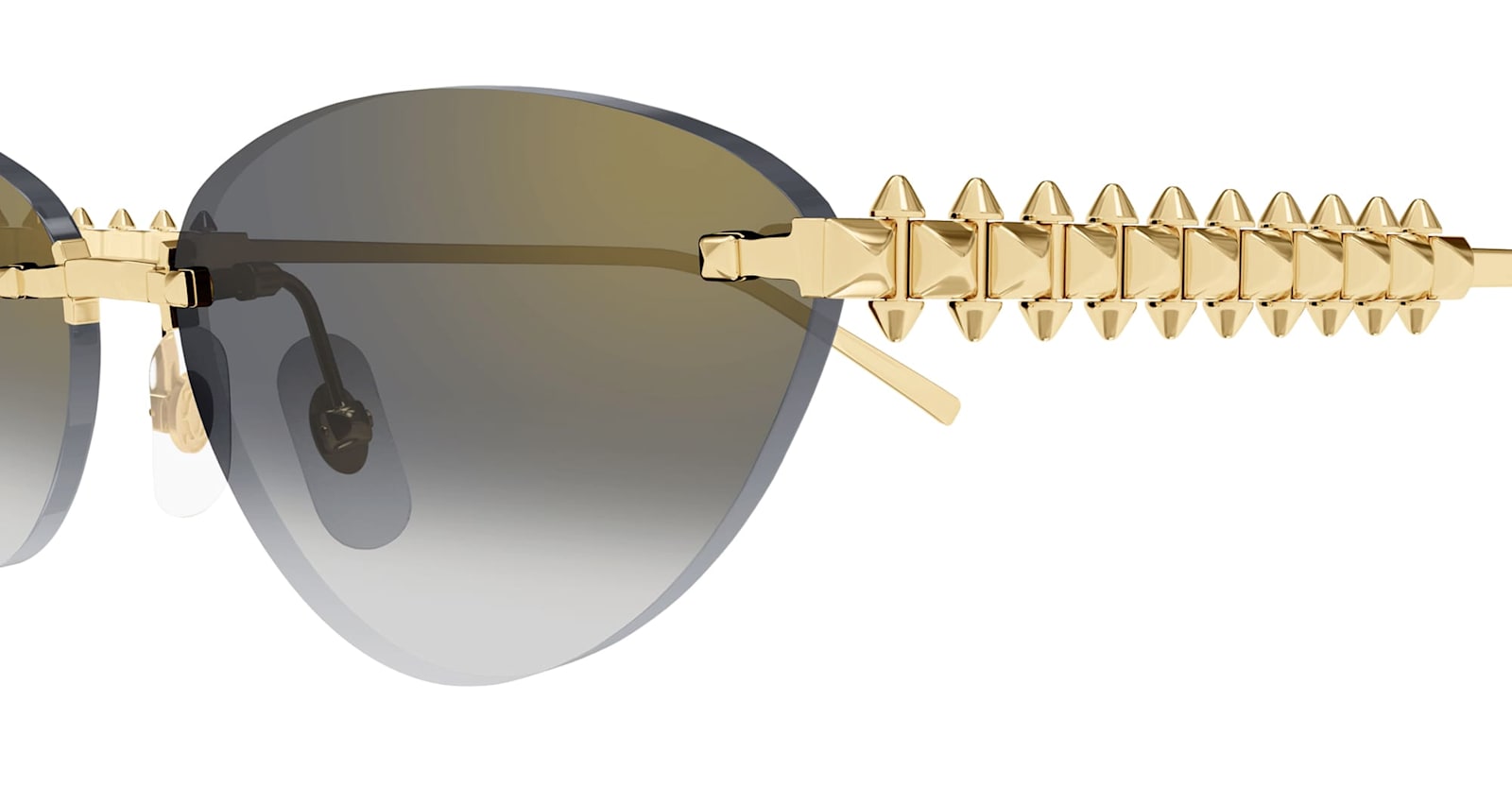 Cartier Clash De Ct0543s-001 - Gold Sunglasses In Gold